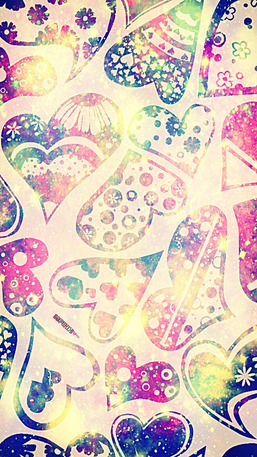 1080x1920 Pastel Hearts Galaxy Wallpaper #androidwallpaper #iphonewallpaper