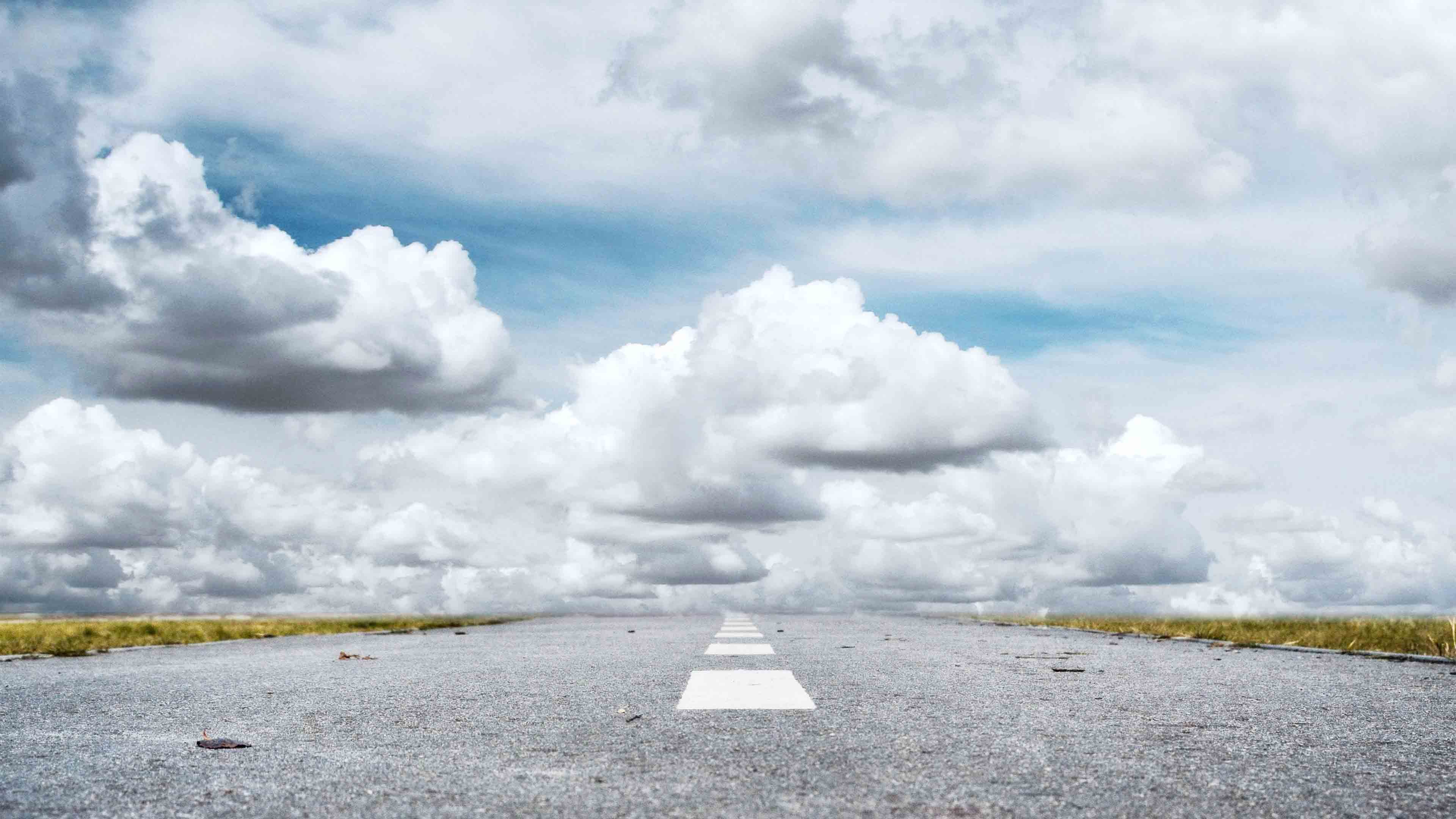 3840x2160 Clouds Horizon Road Wallpaper And Road