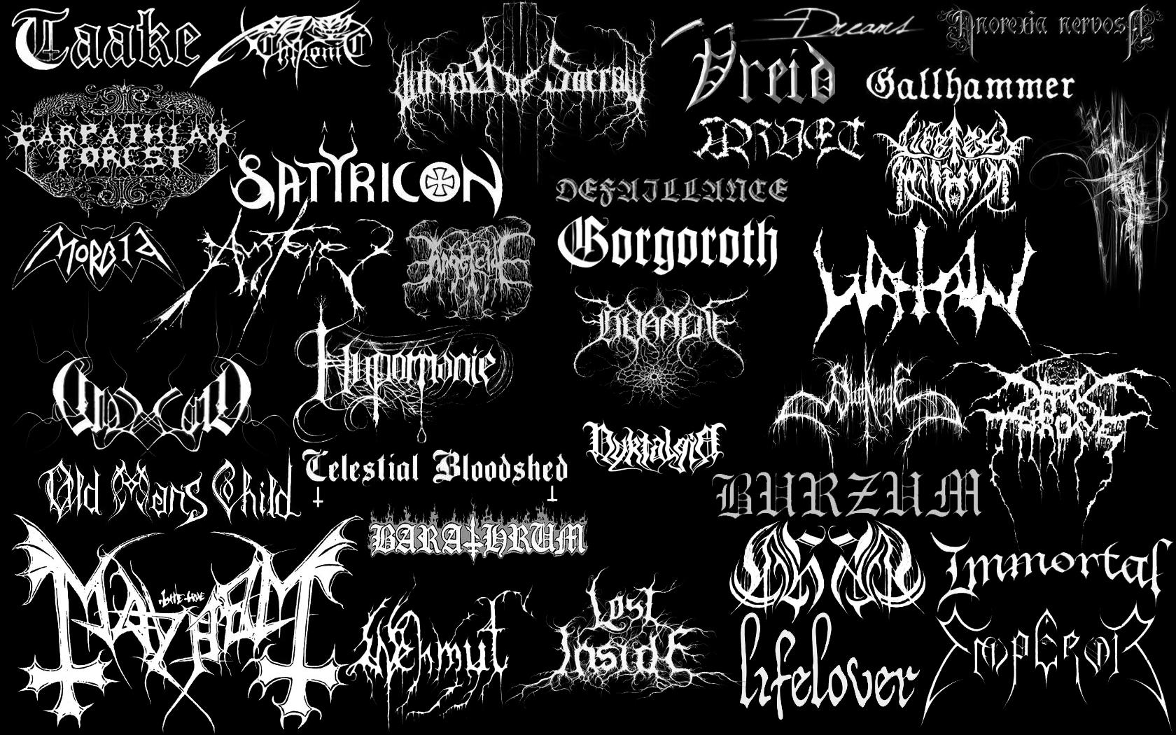 1680x1050 Free Black Metal Wallpaper
