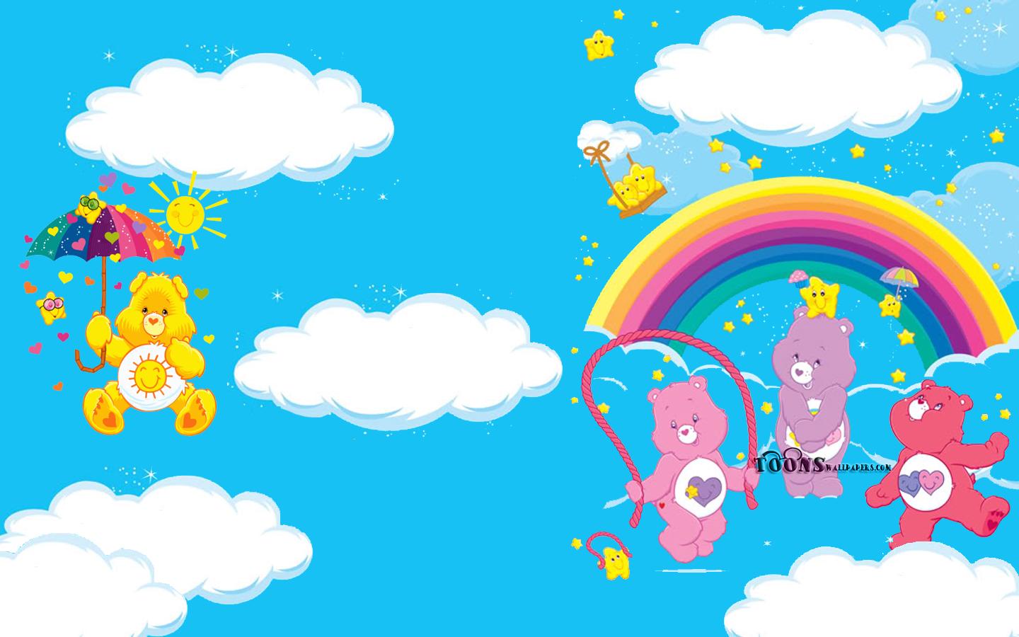 1440x900 Rainbow Care Bear Background