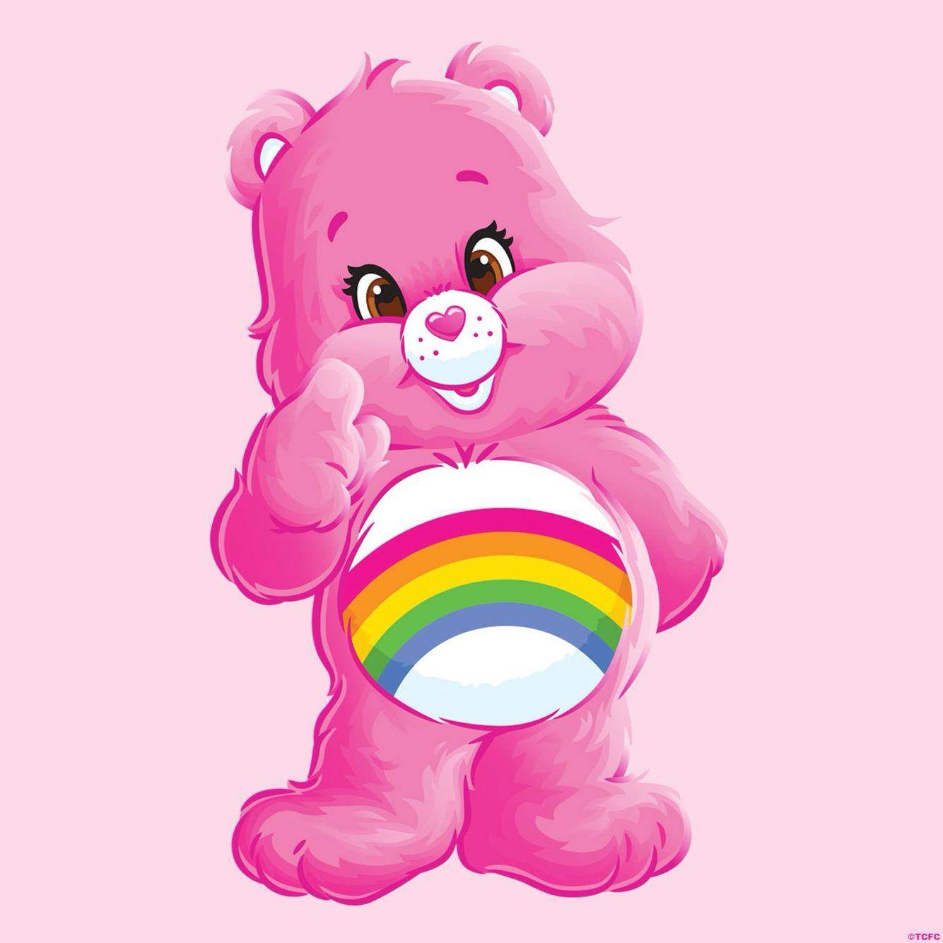 rainbow teddy bear cartoon