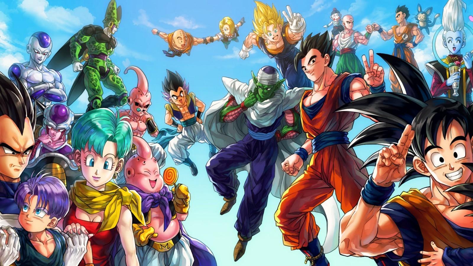 1600x900 Yamcha Trunks (character) Bulma Dragon Ball Majin Boo Anime Vegito Cell (character) Piccolo Vegeta Dragon Ball Z Gotenks Son Gohan Son Goku