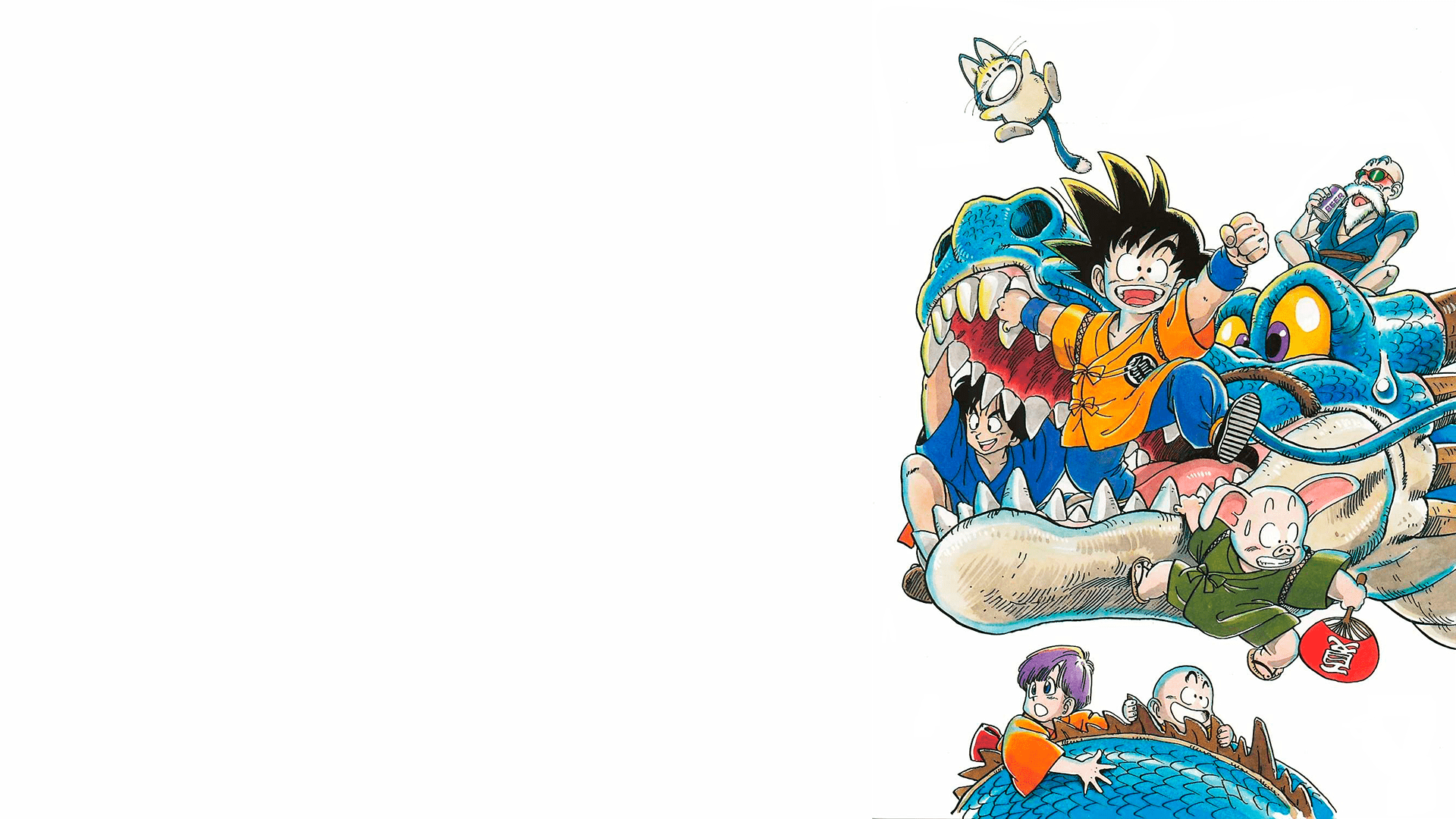 1920x1080 Dragon Ball Son Goku Kid Goku Young Bulma Bulma Bulma Briefs Dragon Ball Yamcha Krillin Master Roshi Wallpaper:1920x1080