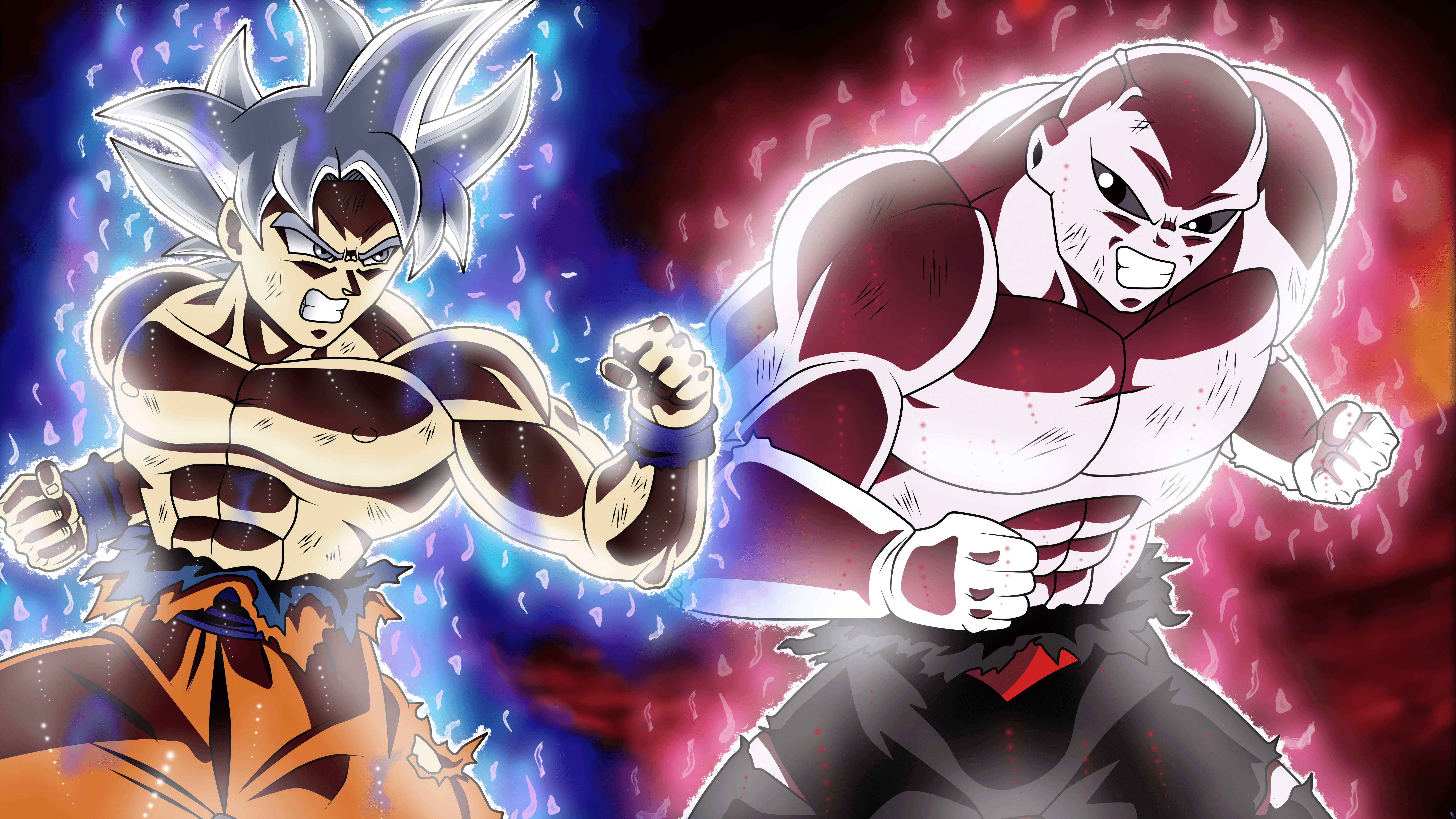 Hình nền siêu HD 5760x3240 Goku VS Jiren: O 5k Retina.  Hình nền