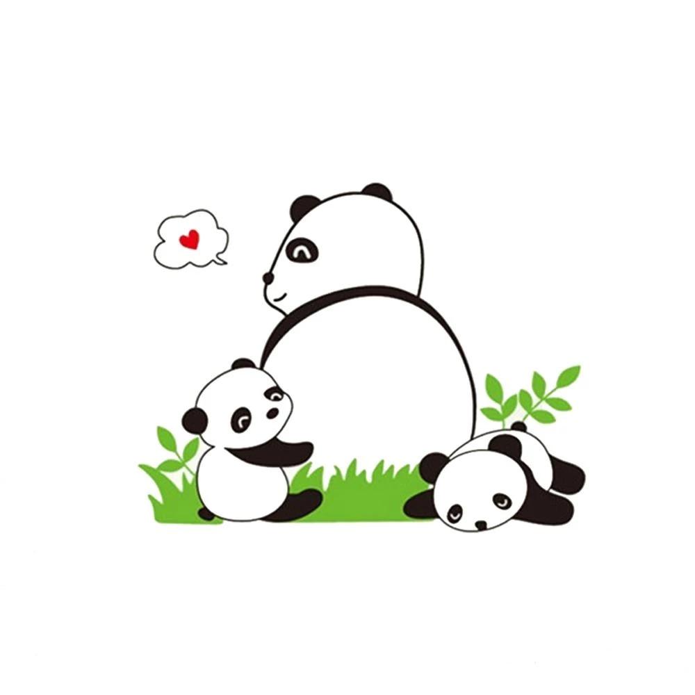 1000x1000 Cartoon Baby panda Wall Sticker for kids Children room nursery decoration Mural Art Decals wallpaper home decor cute stickers. Wall Stickers
