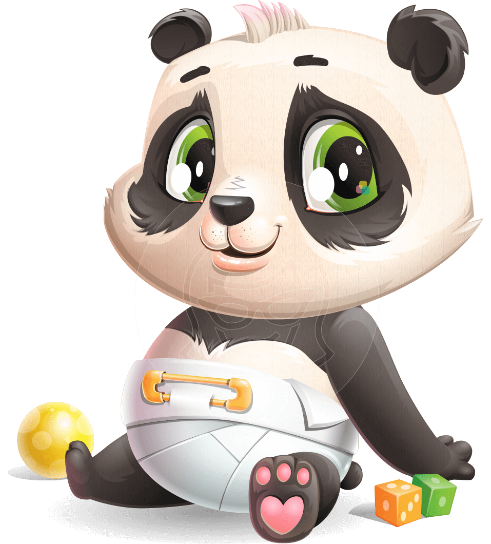 957x1060 Cute Panda Bear Cartoon