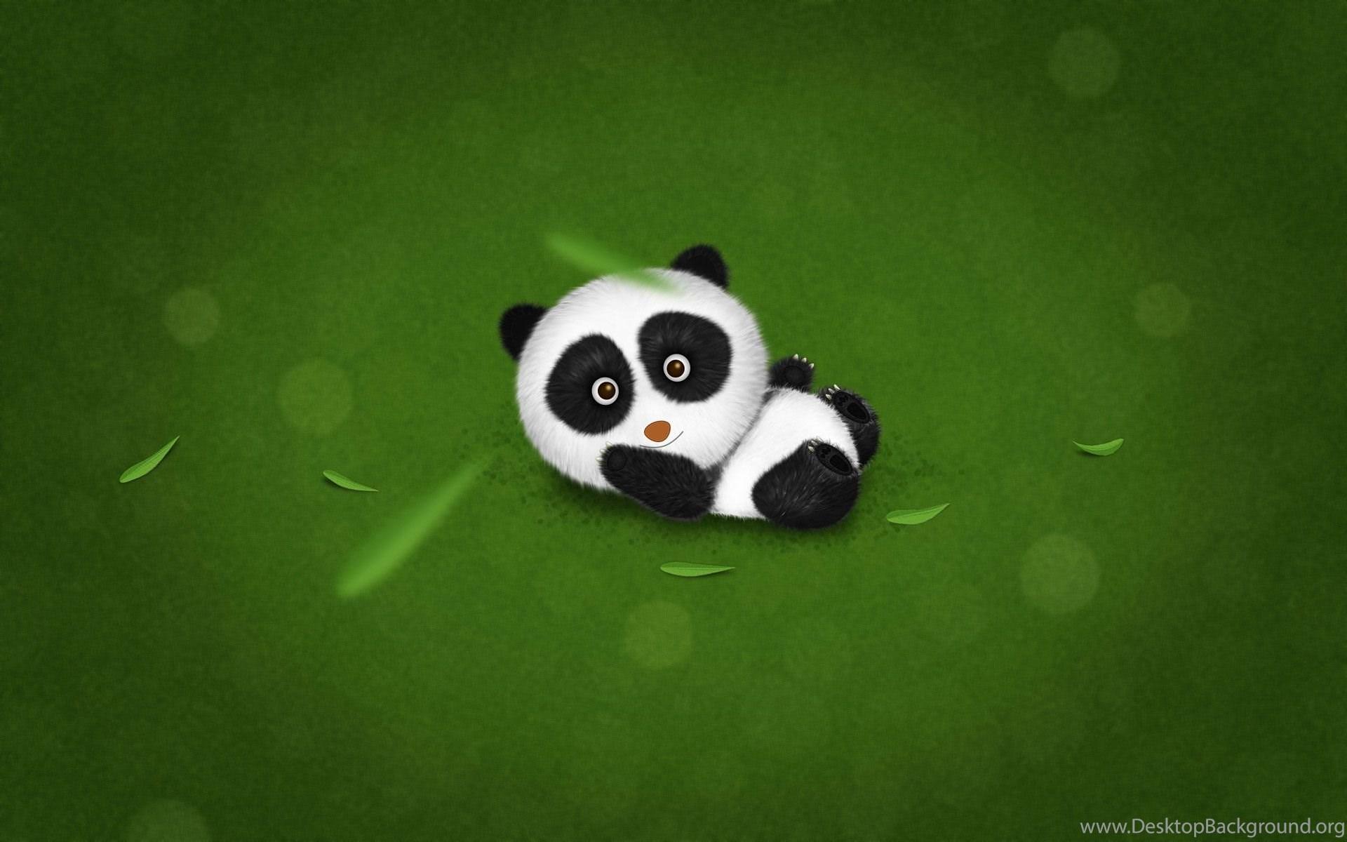 1920x1200 Cute Baby Panda Cartoon HD Wallpaper Desktop Background
