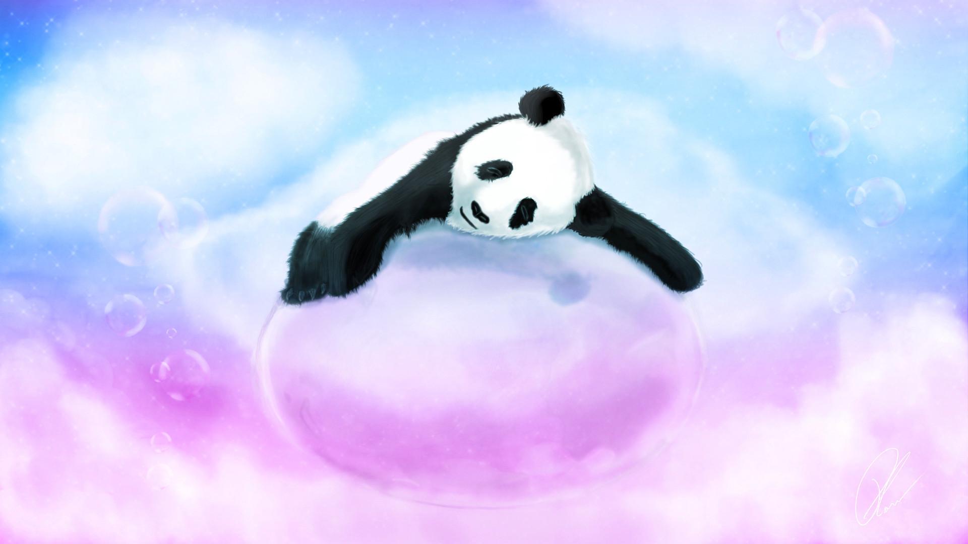 1920x1080 Cartoon Panda Wallpaper