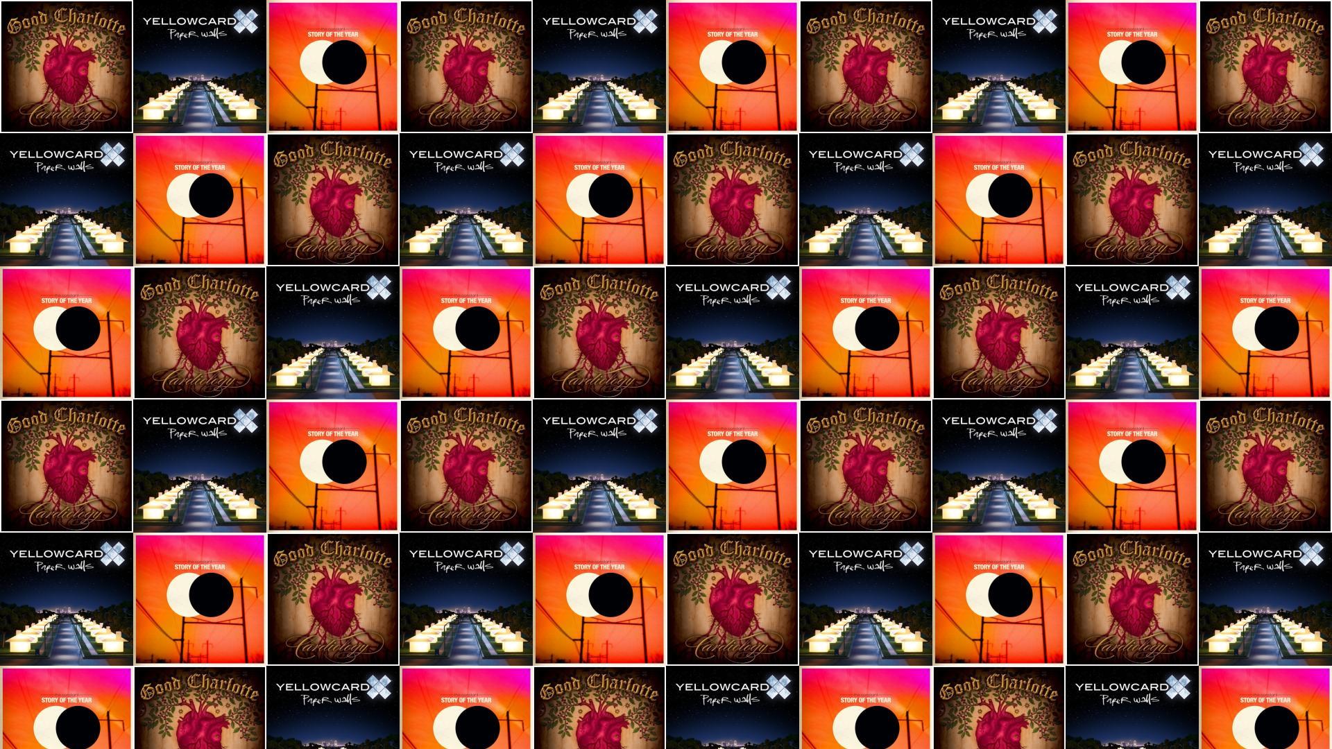 1920x1080 Good Charlotte Cardiology Yellowcard Paper Walls Story Year Wallpaper « Tiled Desktop Wallpaper