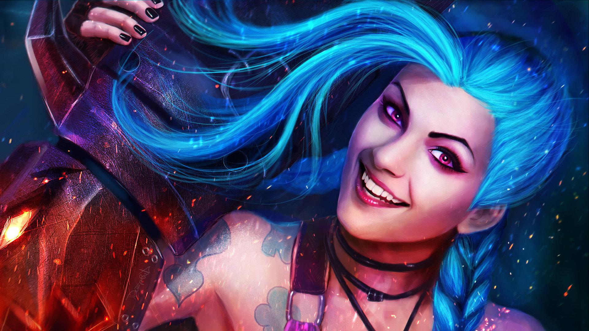 1920x1080 Jinx (League Of Legends) wallpaper 1920x1080 Full HD (1080p) desktop background