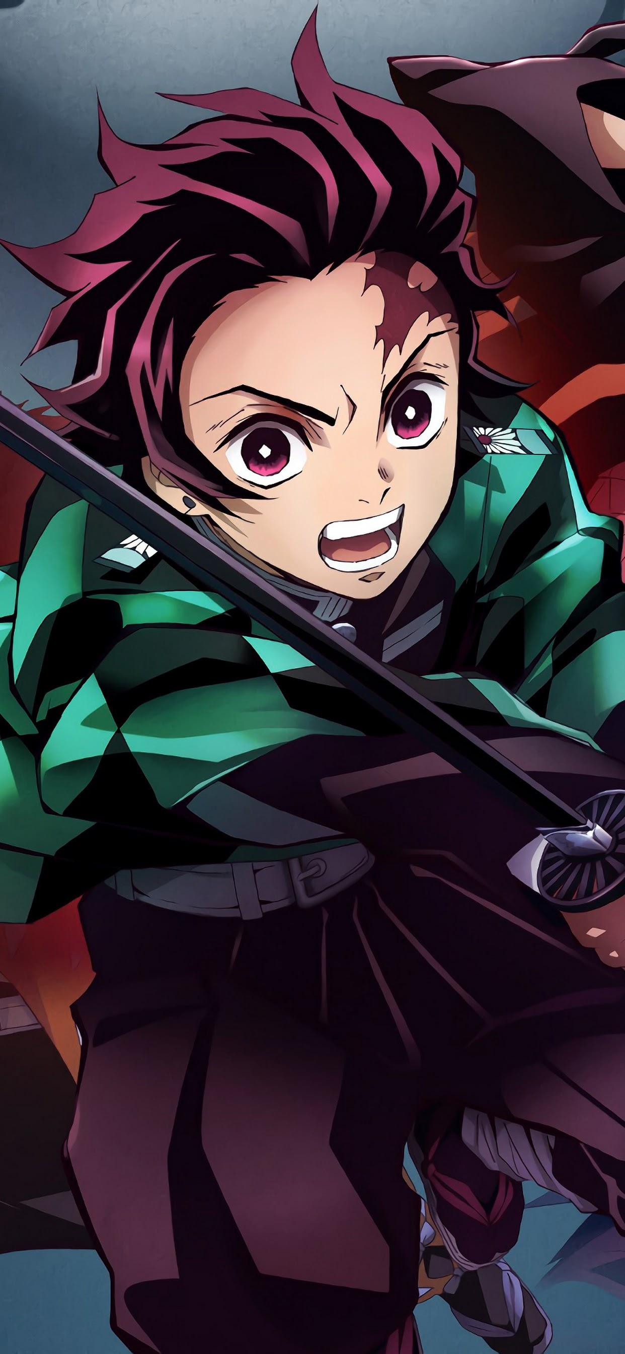 1242x2688 Tanjiro Anime Characters Wallpaper