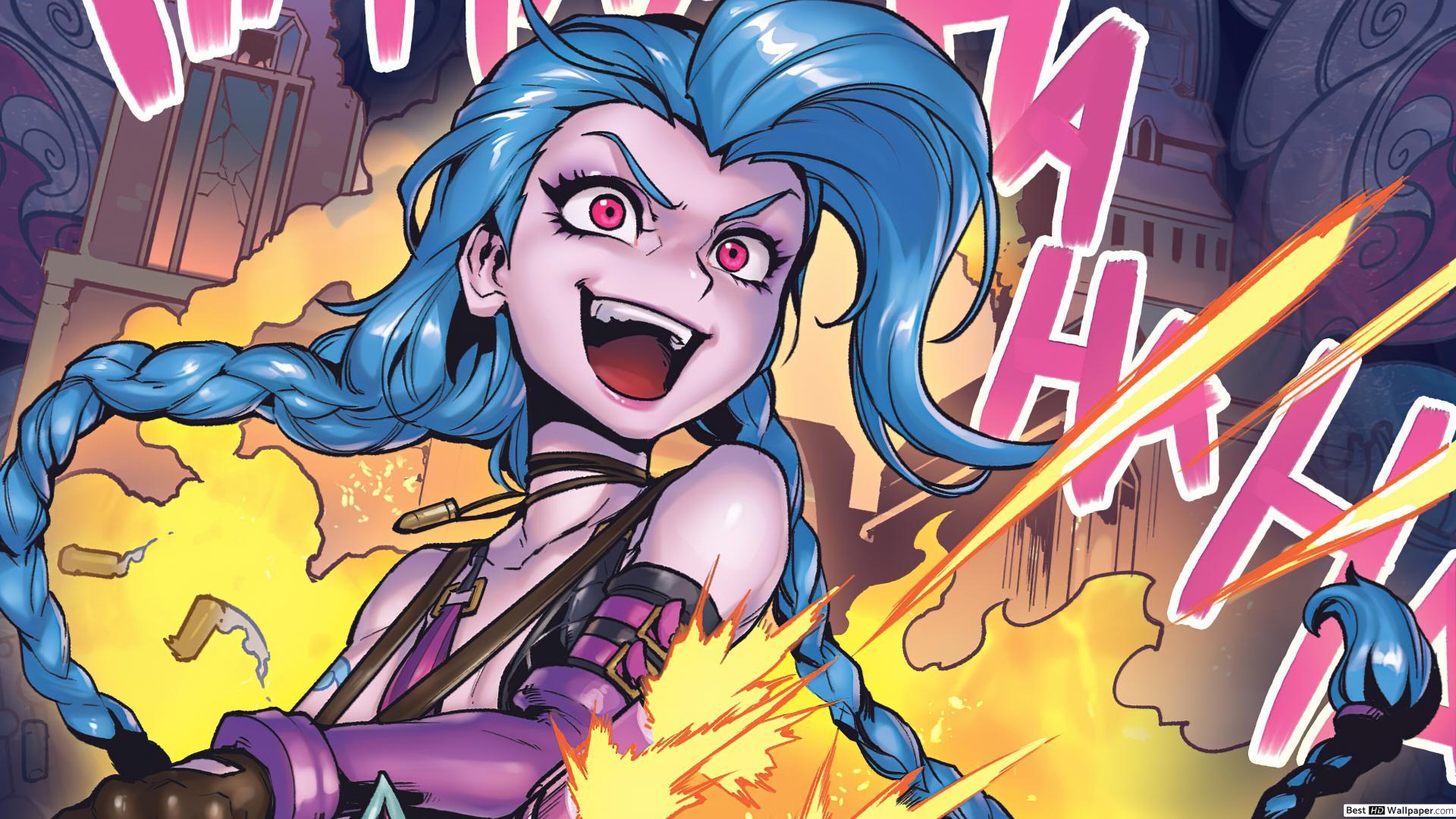 1920x1080 Machine Gun 'Jinx' (Comics Art) of Legends (LOL) HD wallpaper download