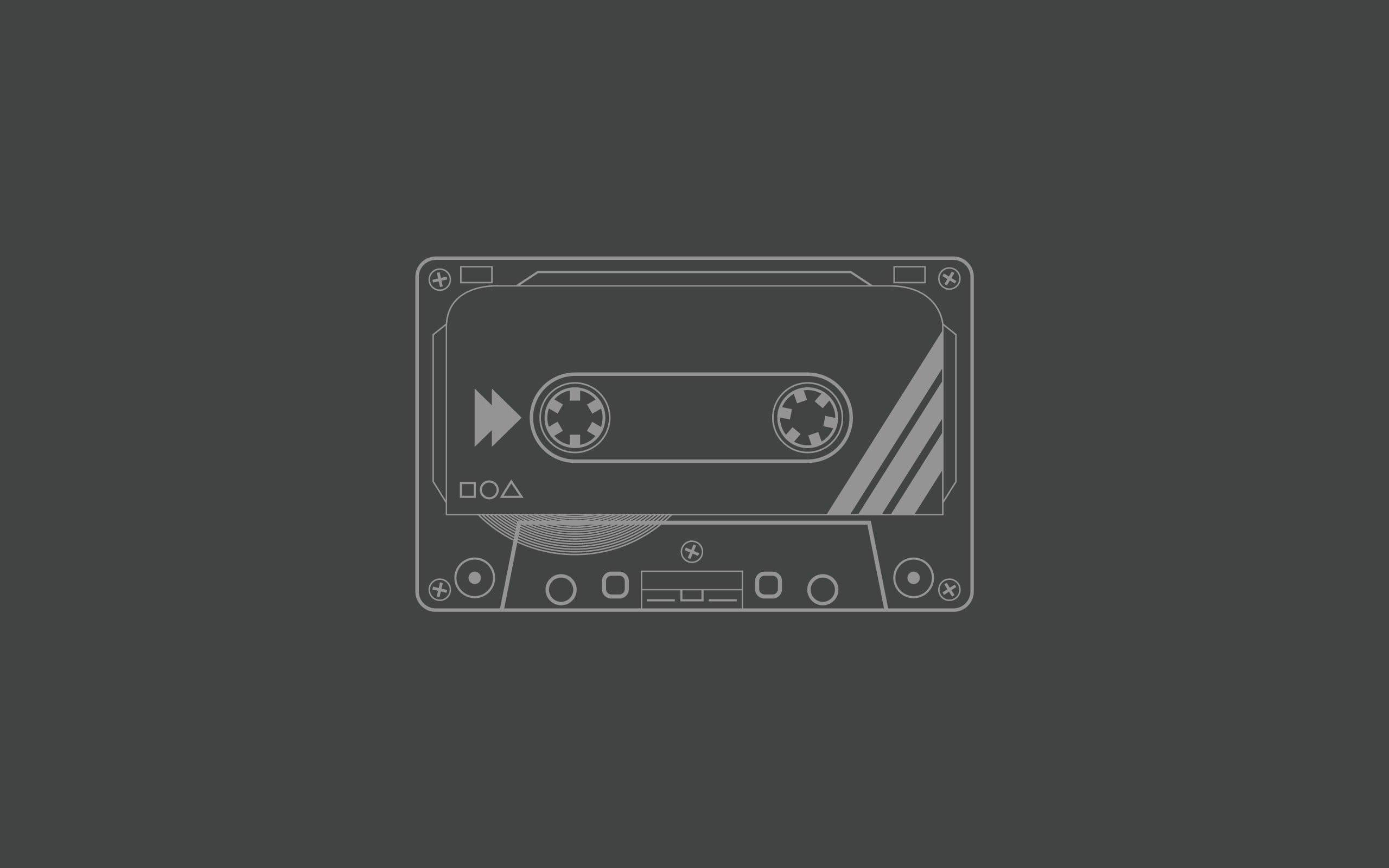 2560x1600 Wallpaper Gray Cassette Tape Illustration, Artwork, Minimalist • Wallpaper For You HD Wallpaper For Desktop & Mobile