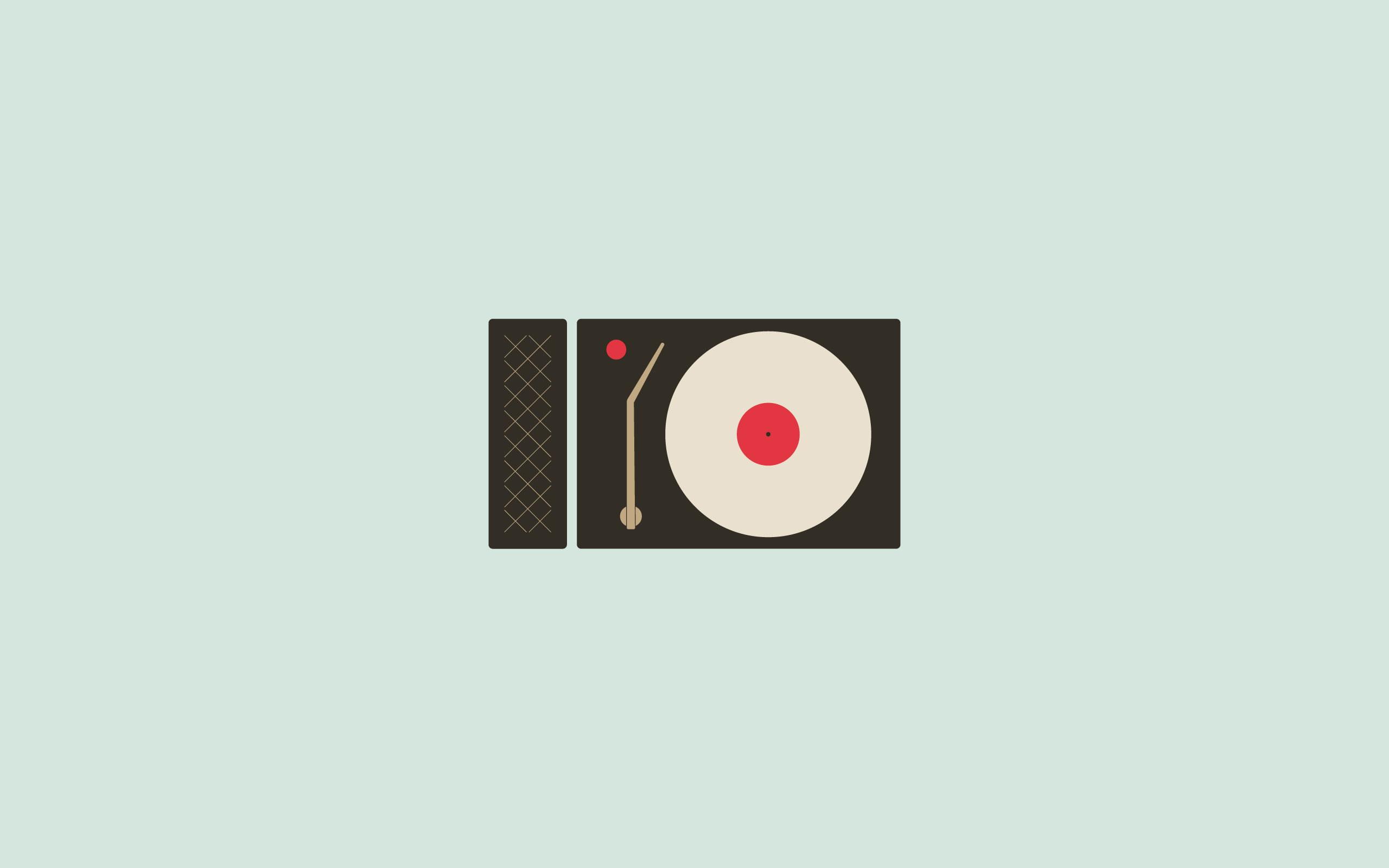 2560x1600 Record players wallpaper, music, simple background, minimalism, vintage • Wallpaper For You HD Wallpaper For Desktop & Mobile