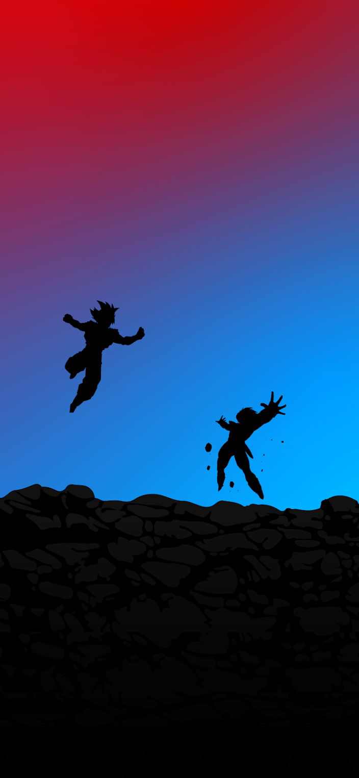704x1525 DBZ Phone Wallpaper vs. Vegeta