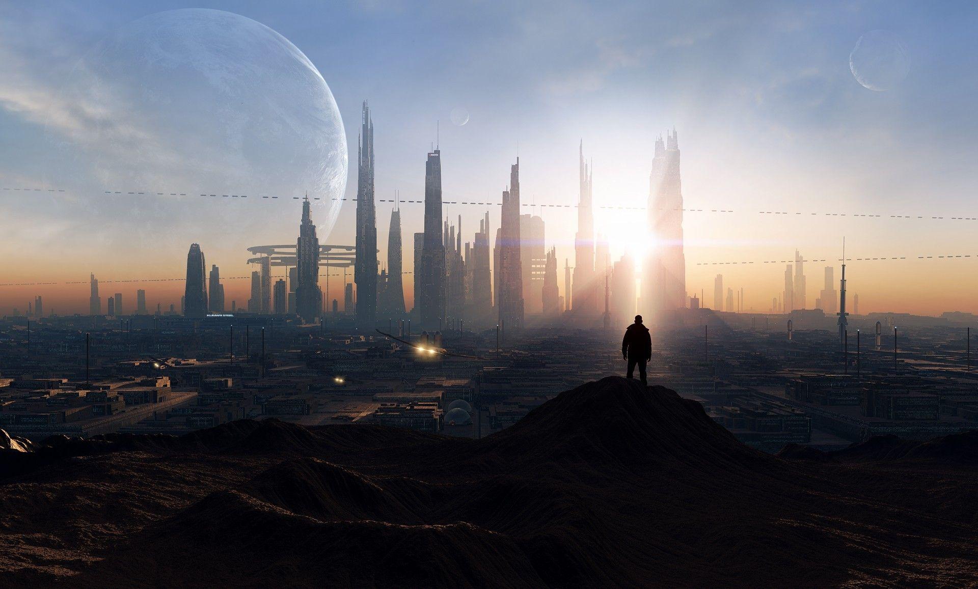 1920x1157 Sci Fi City Wallpaper