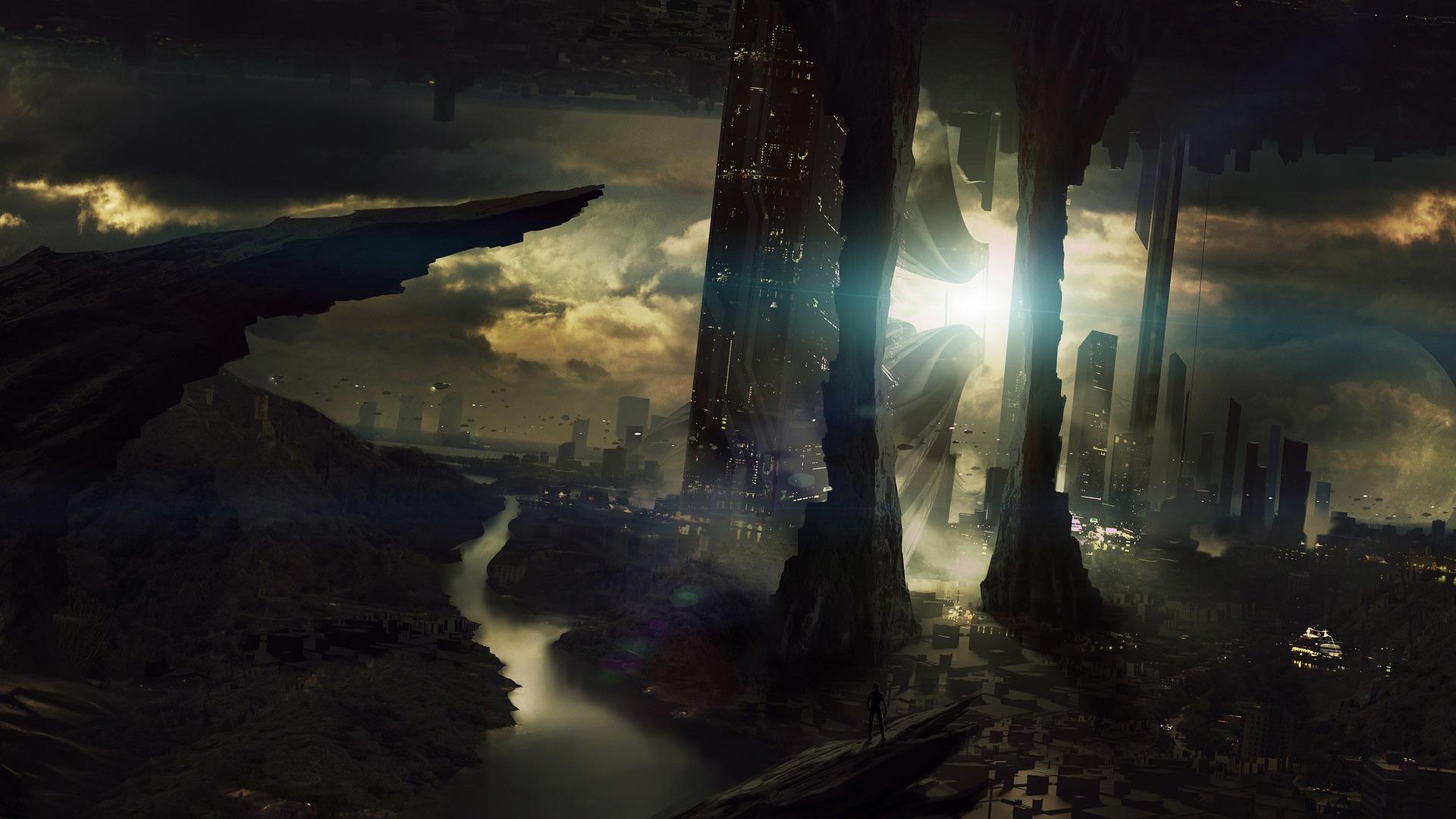 1920x1080 Landscape Of A City Futuristic