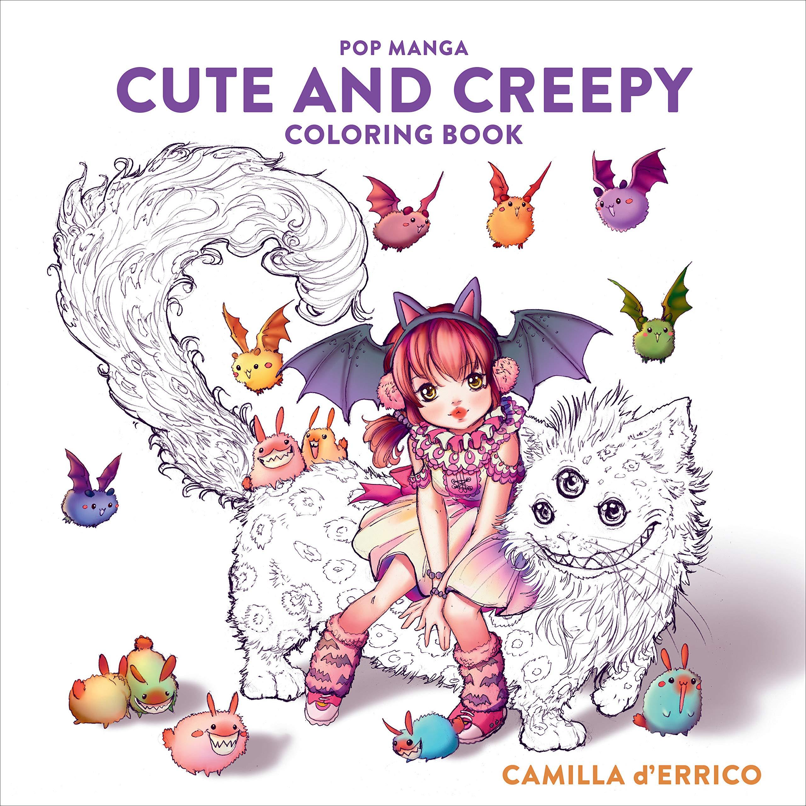 2560x2560 Pop Manga Cute and Creepy Coloring Book: 9781984858498: d'Errico, Camilla: Books