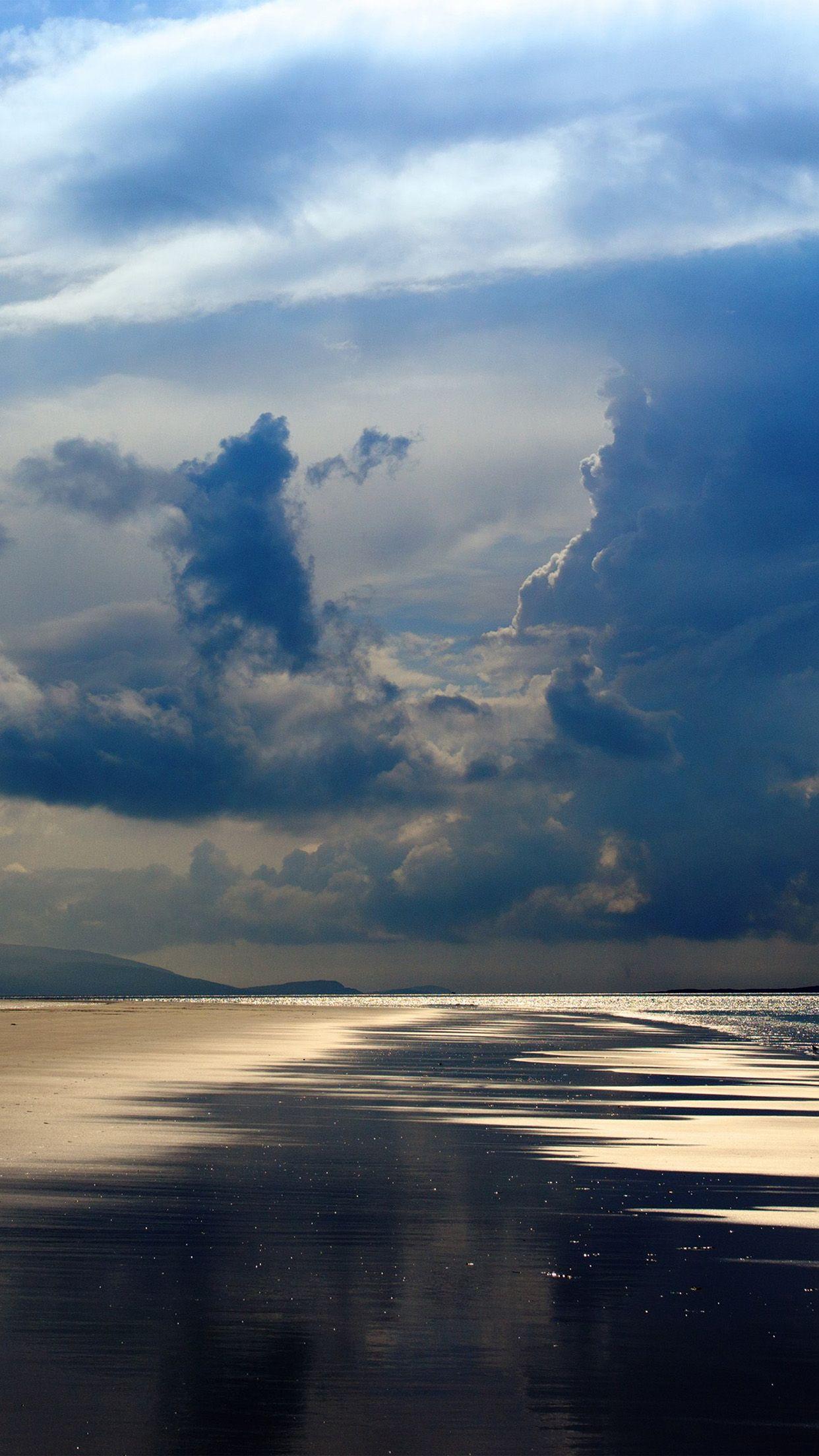 1242x2208 beach sea summer rain cloud nature