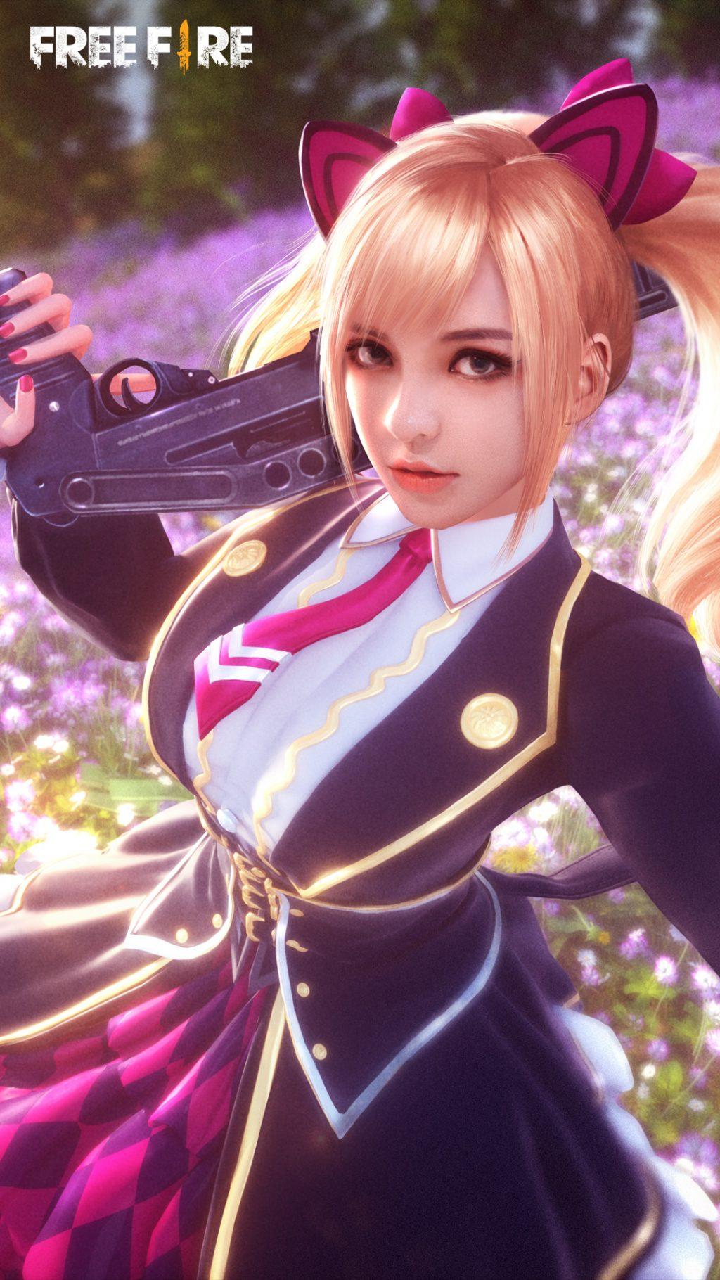 1024x1820 Free Fire Girl HD Wallpaper