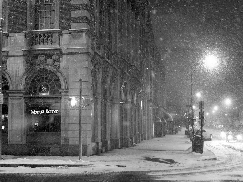 1024x768 Winter City Street wallpaper. Winter city, Winter wallpaper, City photography