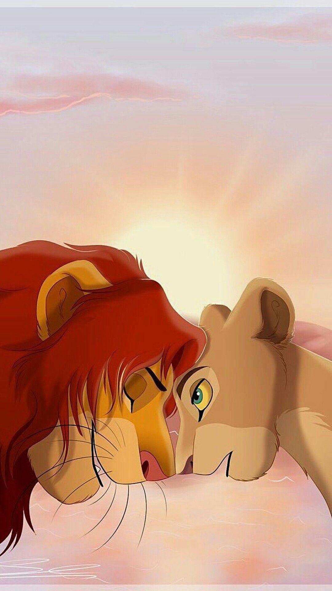 1080x1920 Simba And Nala Wallpaper
