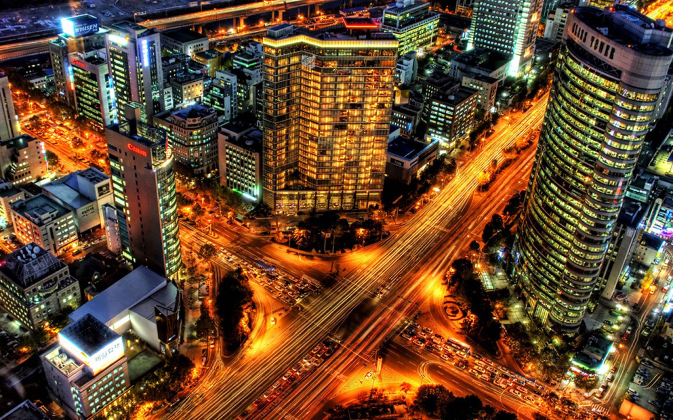 2560x1600 Rush Hour In Seoul Korea Wallpaper 2560x1600 :