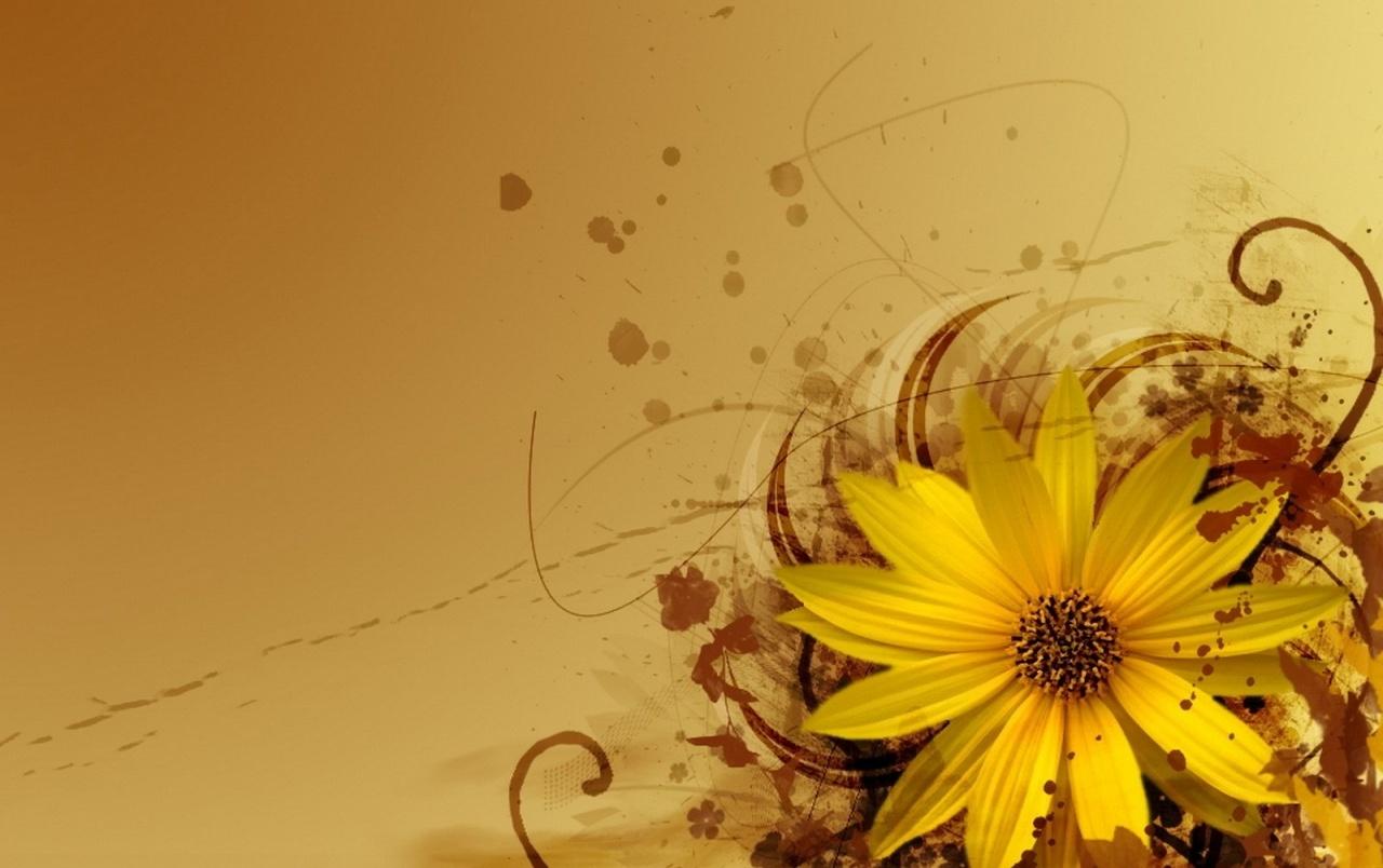 1280x804 Yellow Flower Abstract wallpaper. Yellow Flower Abstract