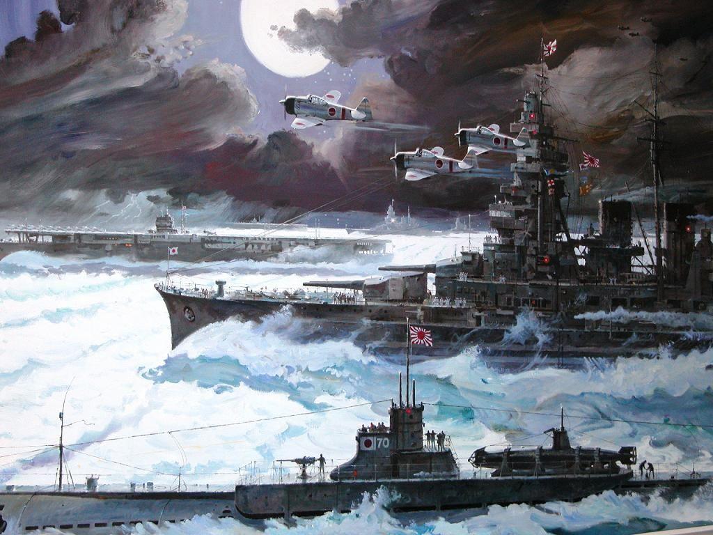 1024x768 Imperial japanese navy, Navy art, War art