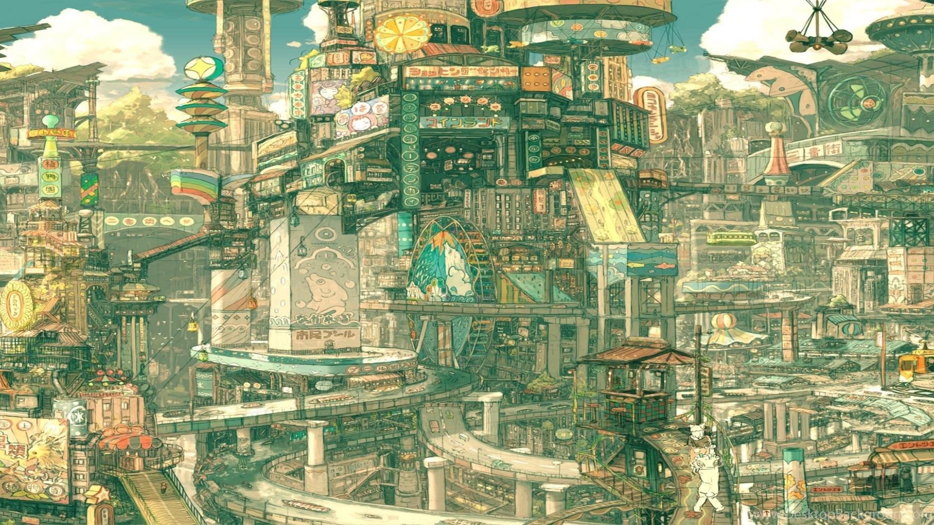 1920x1080 Imperial Boy, Japanese, Futuristic, City, Double, 1920x1080 HD. Desktop Background