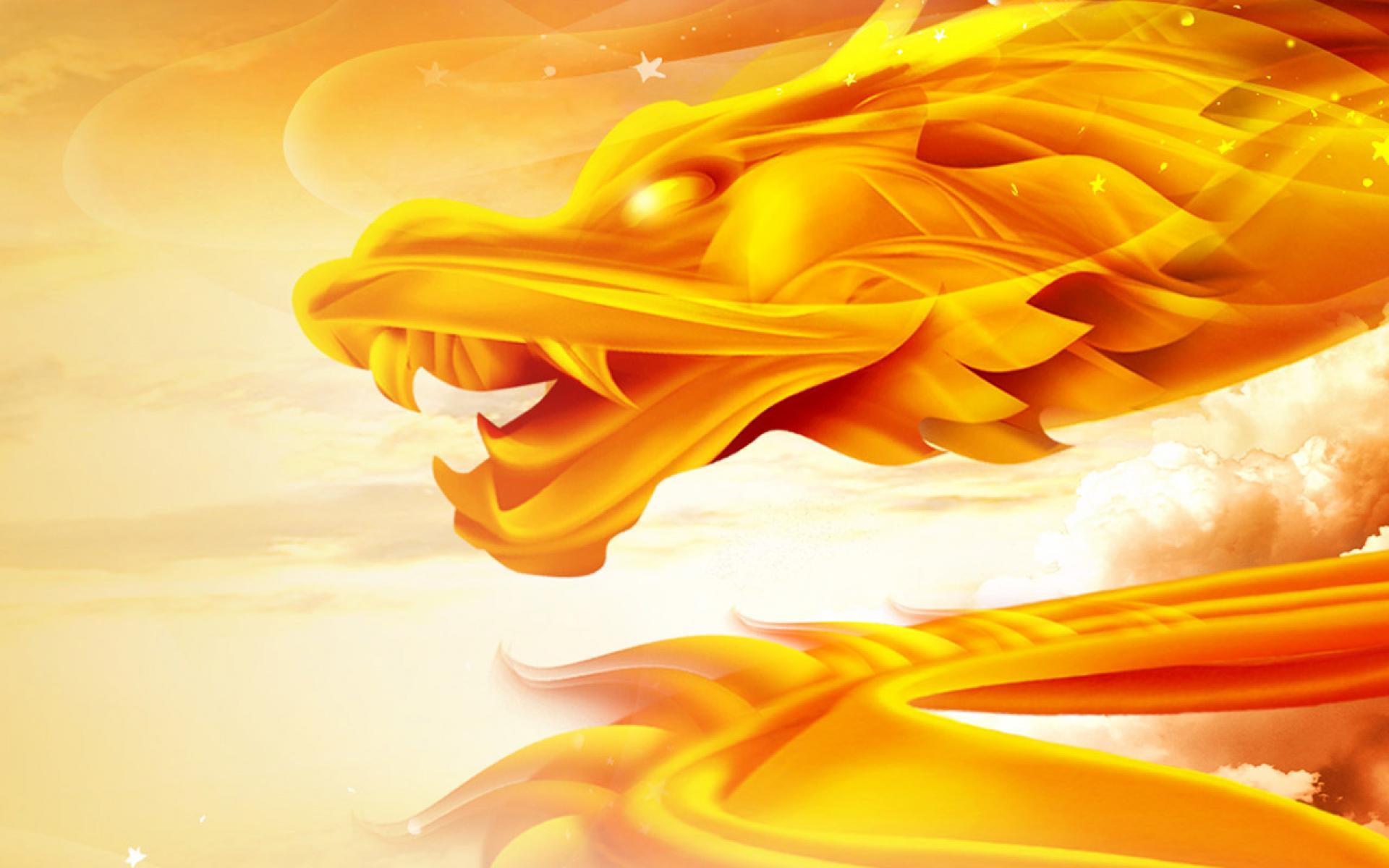 1920x1200 Yellow Dragon Wallpaper