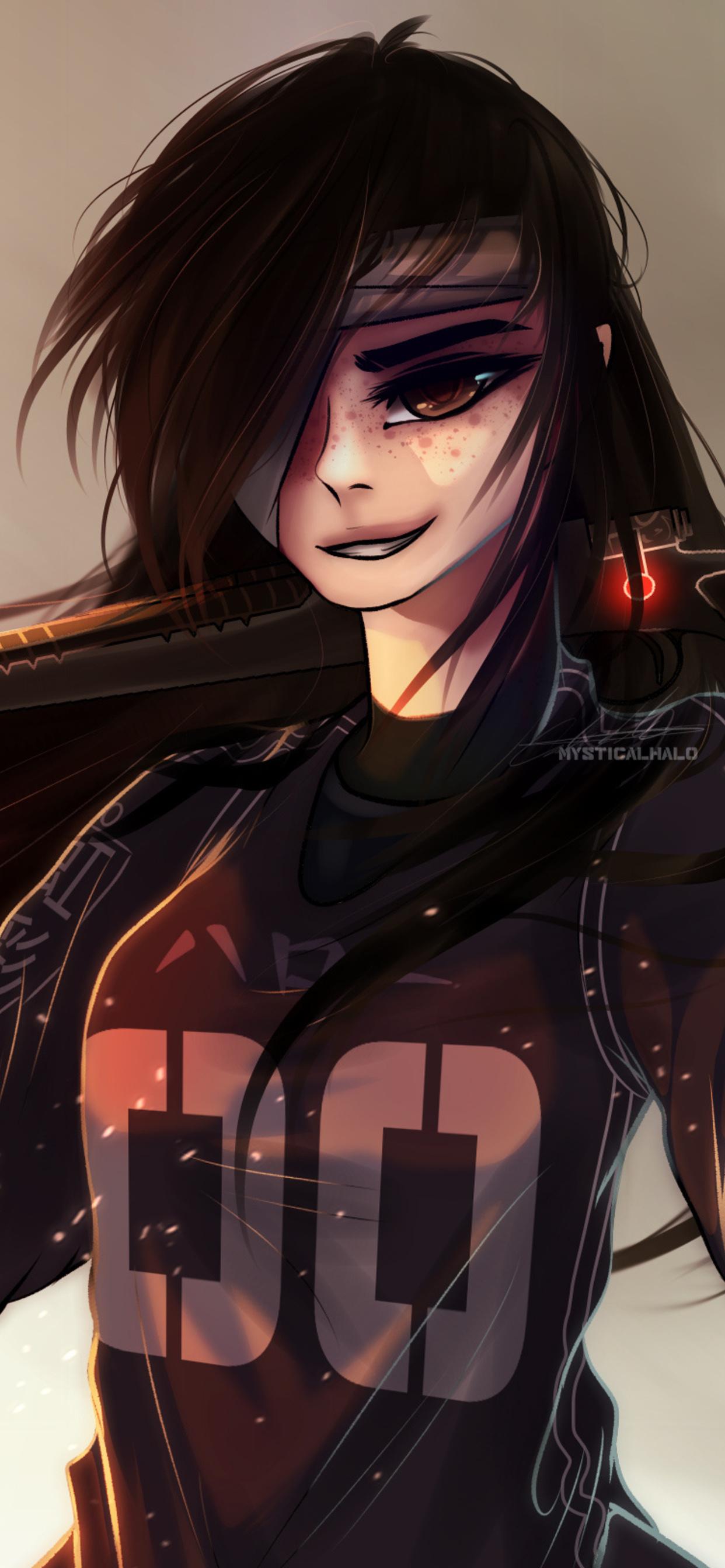 1242x2688 Crazy Warrior Girl With Gun iPhone XS MAX HD 4k Wallpaper, Image, Background, Photo and Picture