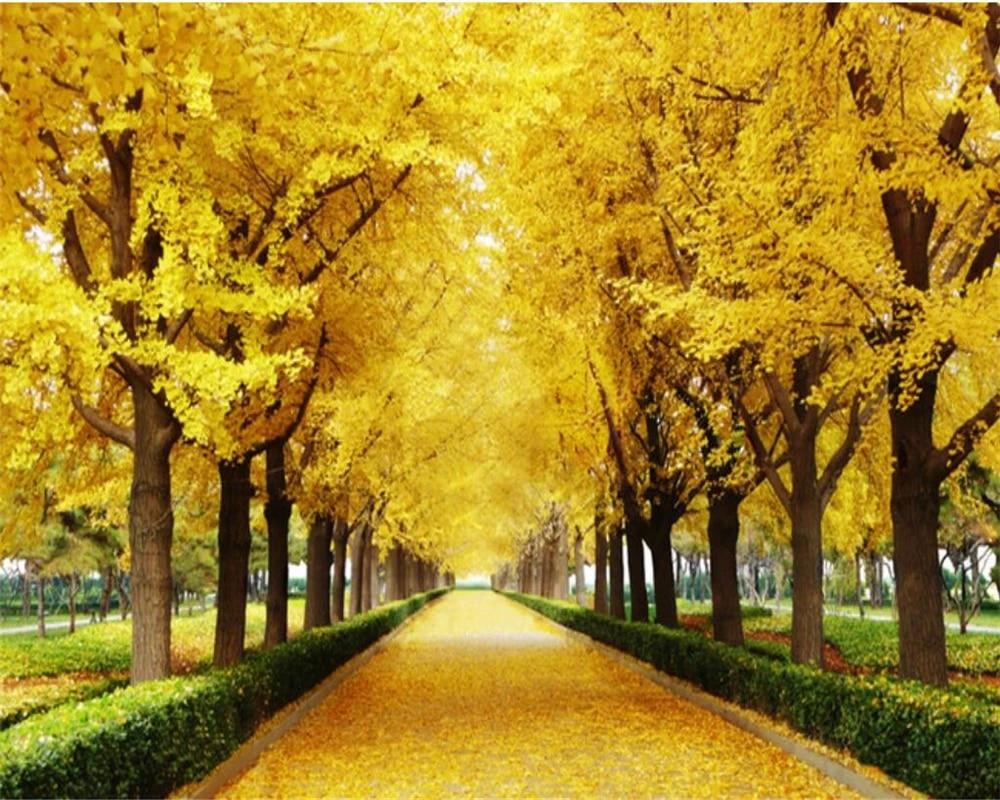 1000x800 beibehang Custom 3D wallpaper Autumn maple leaves gold tree 3D TV background wall wallpaper for living room papier peint. wallpaper for living room. 3D wallpapercustom 3D wallpaper