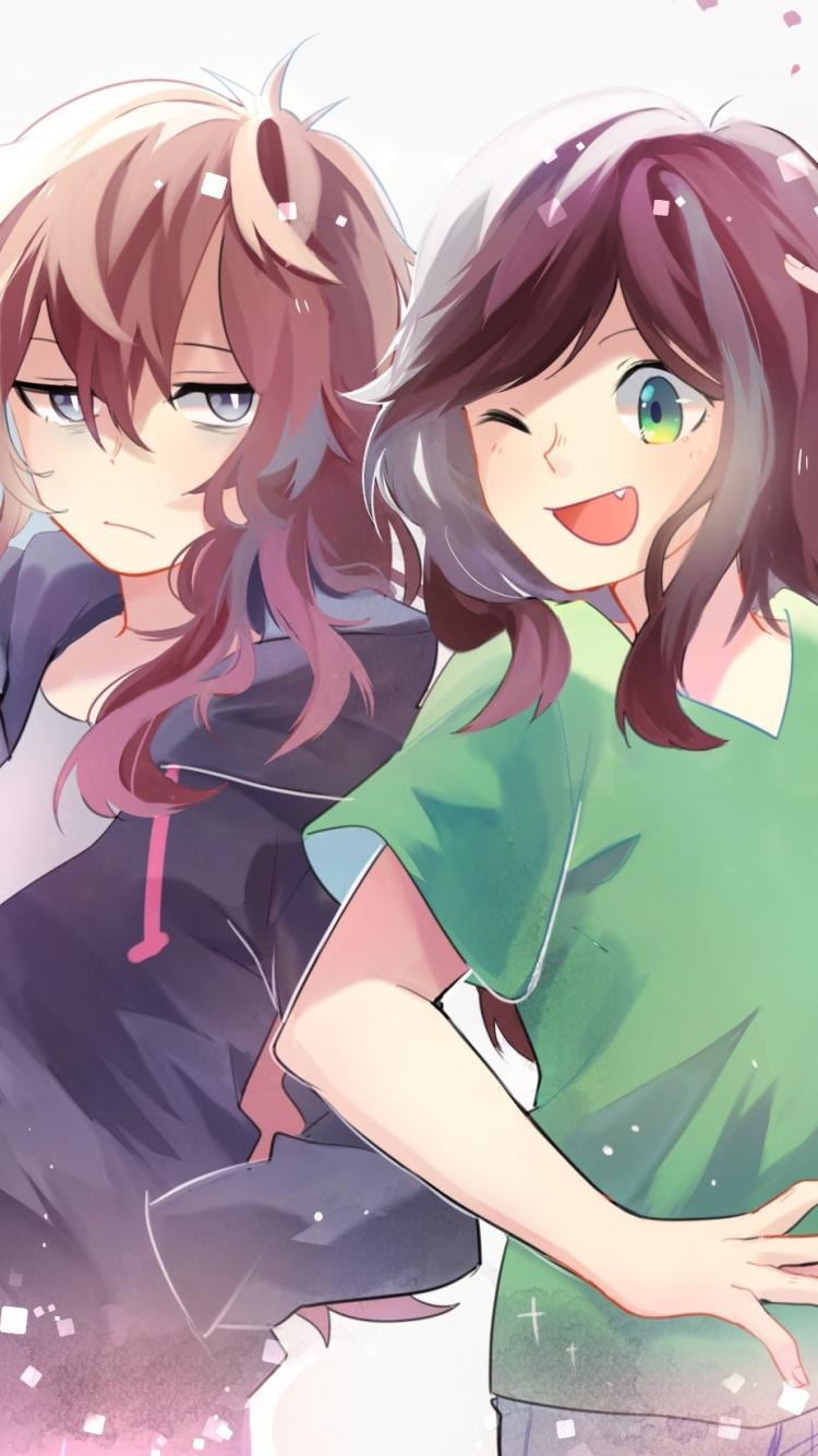 750x1334 Download 750x1334 wallpaper two crazy girls, fun, anime, iphone iphone 750x1334 HD image, background, 399