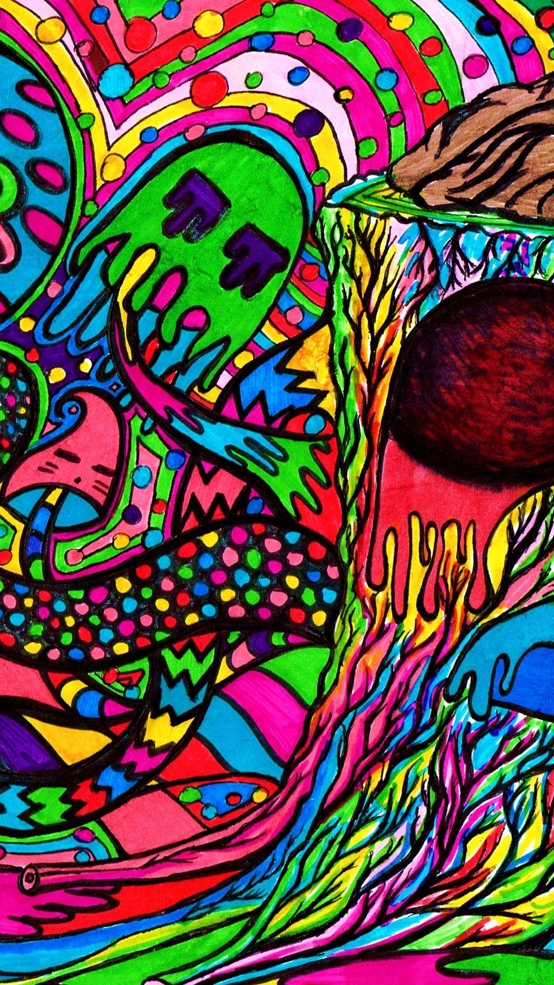 1080x1920 Psychedelic Weed Wallpaper, HD Psychedelic Weed Background on WallpaperBat