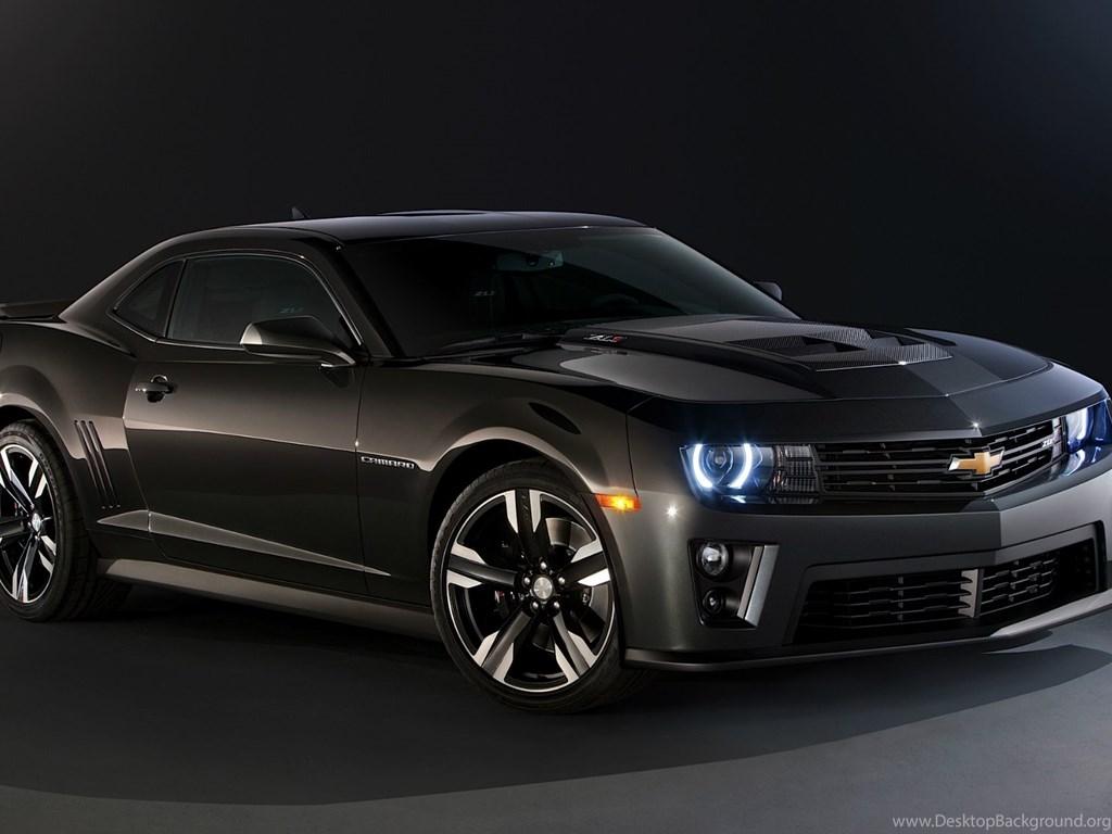 1024x768 Black Chevrolet Camaro Wallpaper Desktop Background