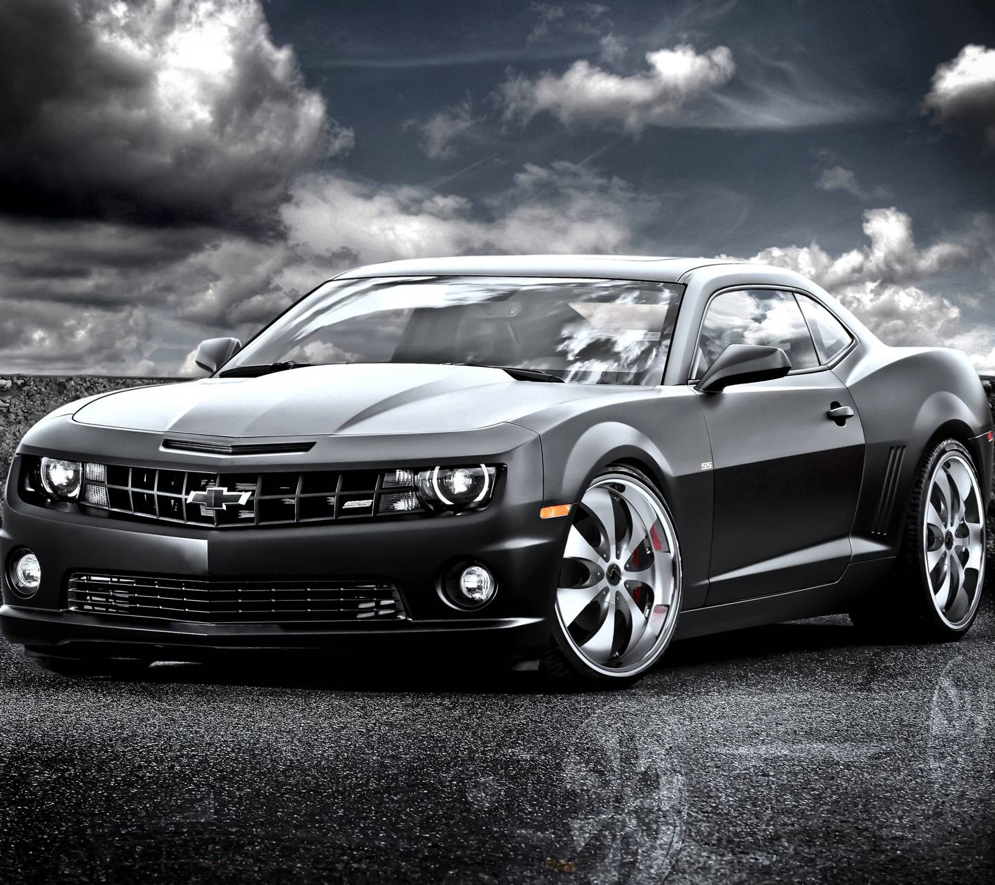 1440x1280 Black Camaro wallpaper