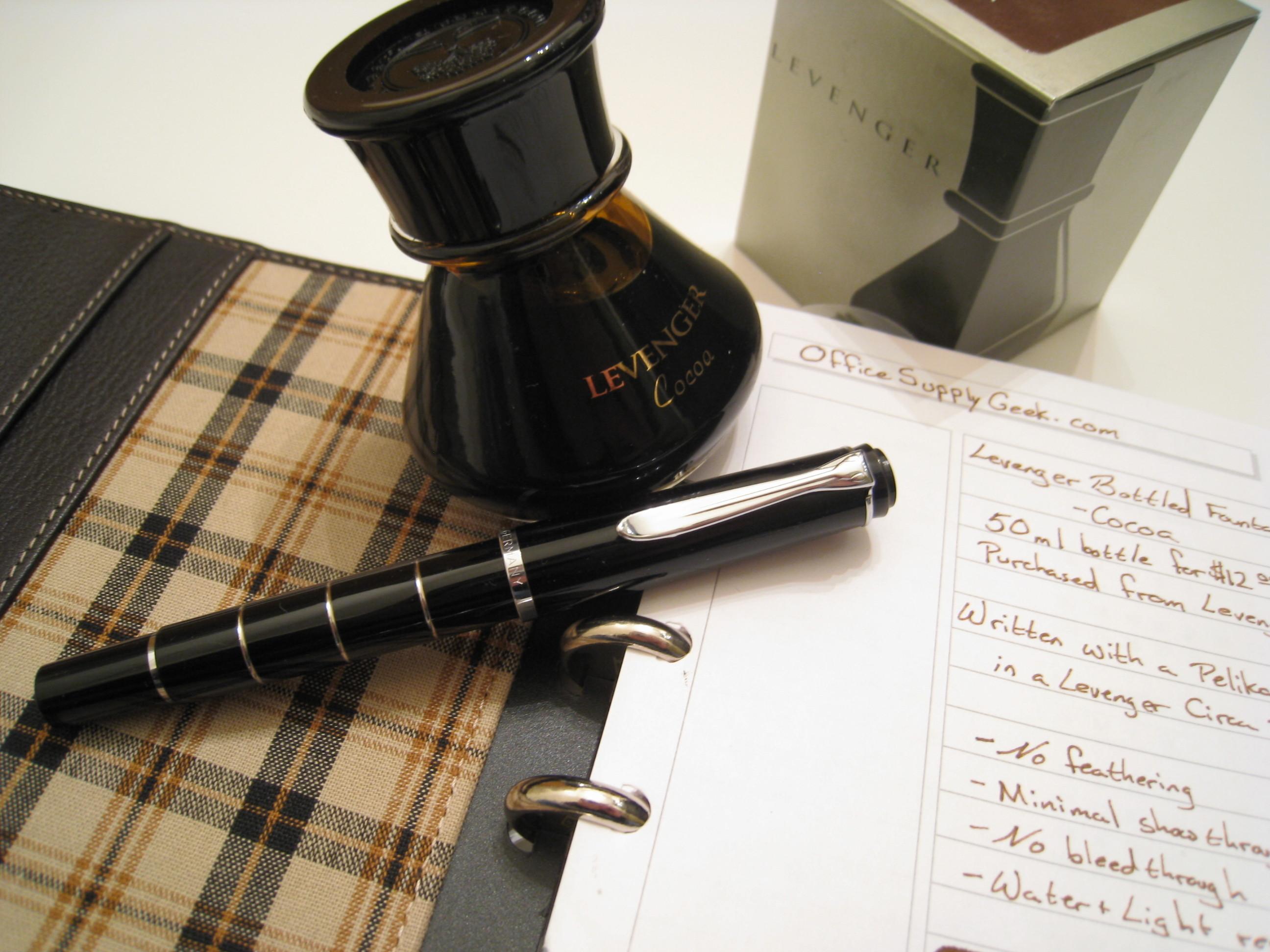 2592x1944 Levenger Cocoa Bottled Fountain Pen Ink With Levenger Pen Ink Bottle And Pen