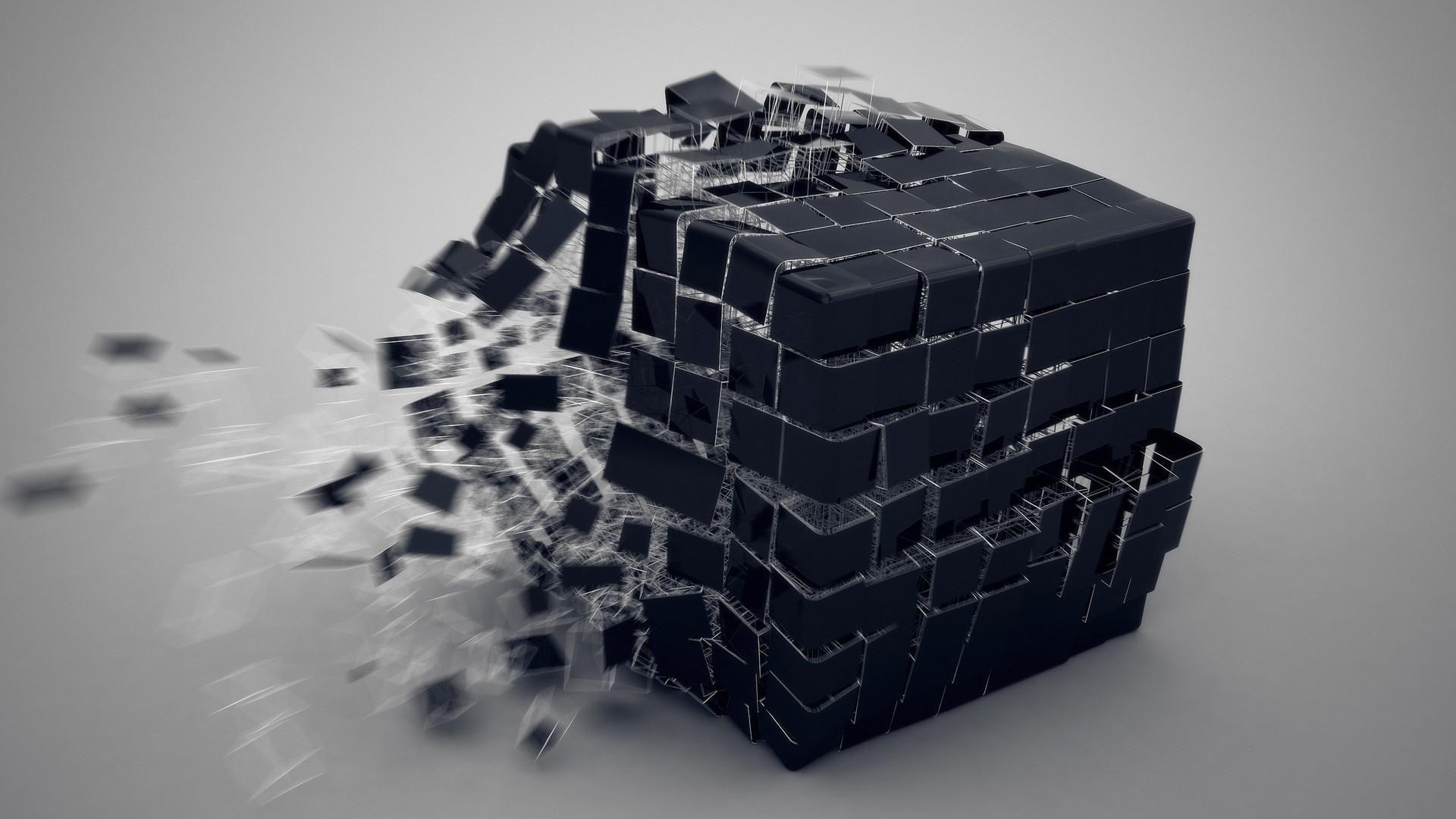 1920x1080 Black n White. Black and white wallpaper, White wallpaper, 3D cube wallpaper