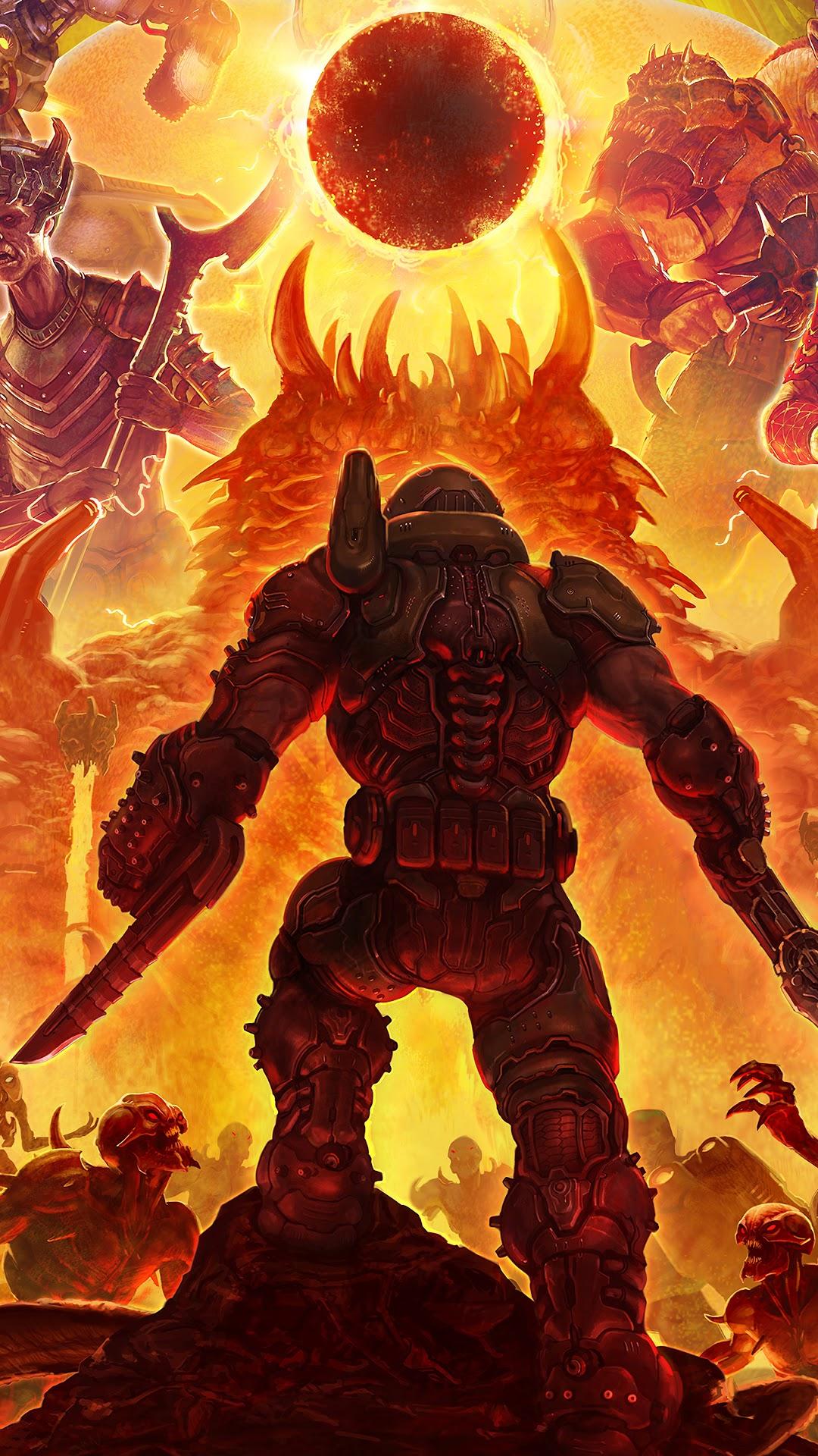 1080x1920 Doom Eternal, Poster, Doomguy, Monsters, 8K phone HD Wallpaper, Image, Background, Photo and Picture. Mocah HD Wallpaper