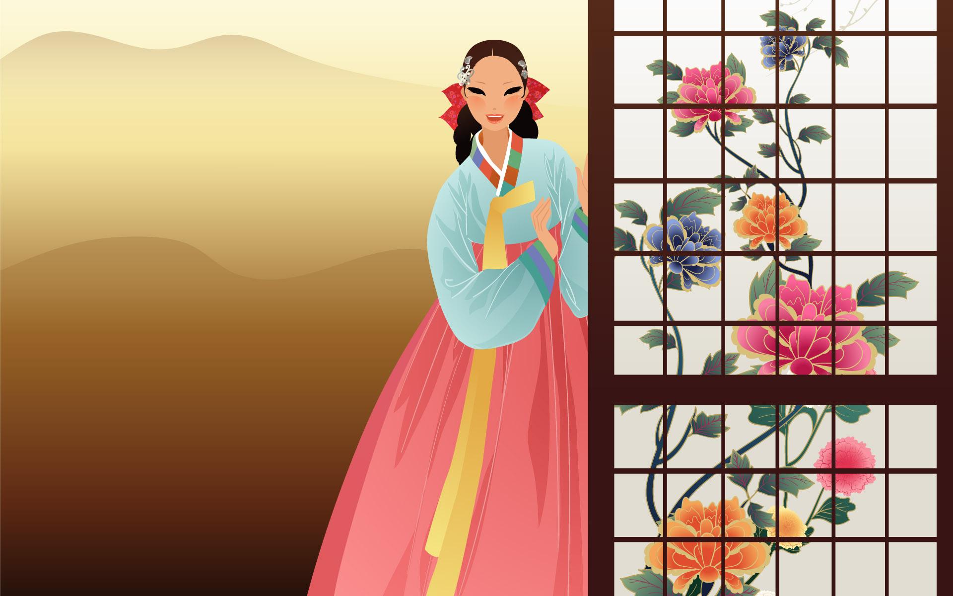 1920x1200 Korean Women Wallpaper Costumes Traditionnel Coréen