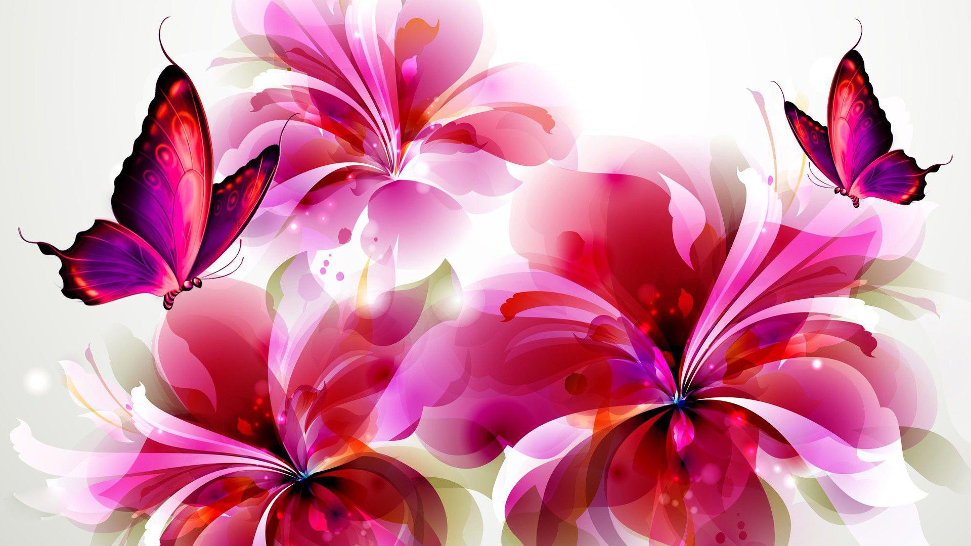 1920x1080 Pink Wallpaper Beautiful Butterfly