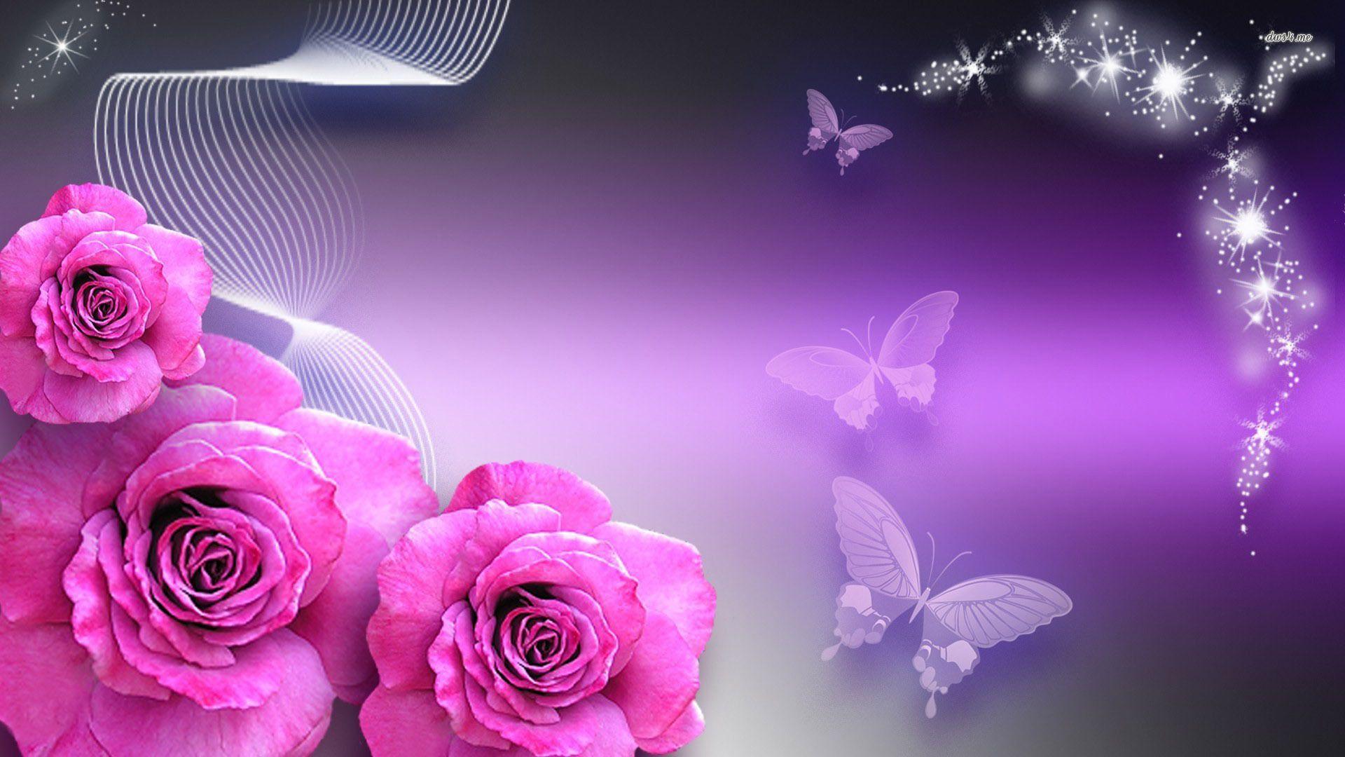 1920x1080 Purple Pink Roses Wallpaper, HD Purple Pink Roses Background on WallpaperBat