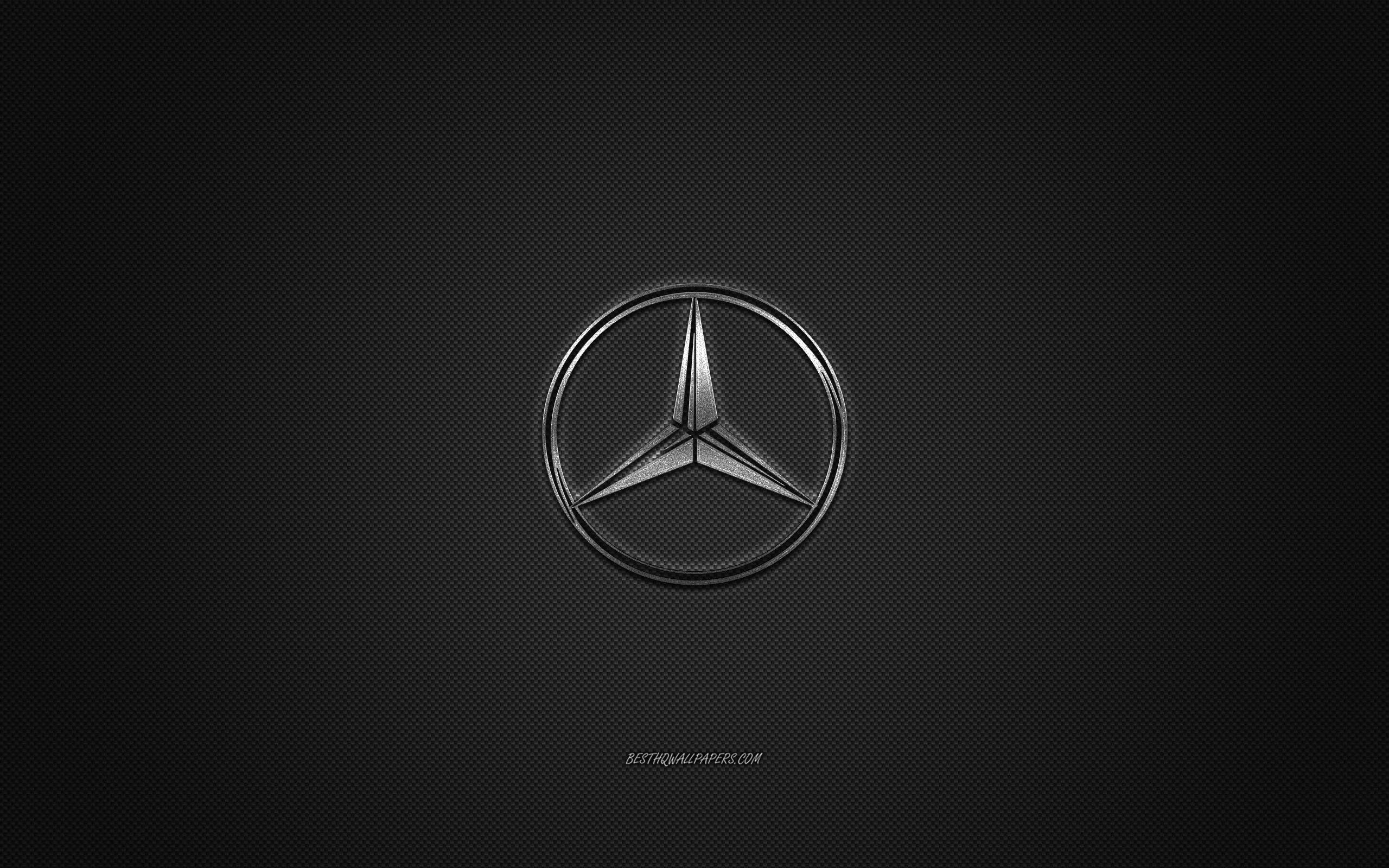 2560x1600 Download Wallpaper Mercedes Benz Logo, Silver Logo, Gray Carbon Fiber Background, Mercedes Benz Metal Emblem, Mercedes Benz, Cars Brands, Creative Art, Mercedes Logo For Desktop With Resolution 2560x1600. High Quality HD Picture Wallpaper