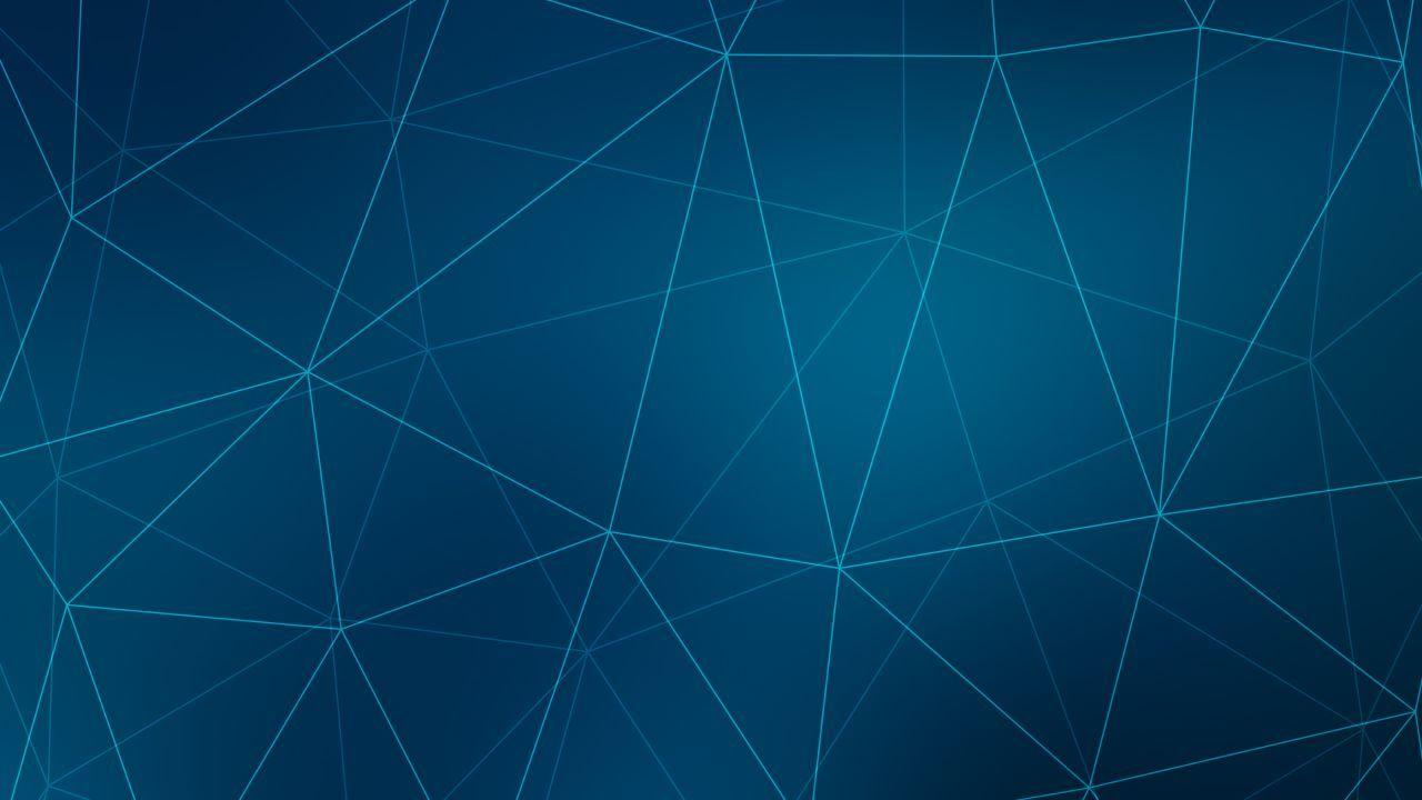 1280x720 Wallpaper Polygons, Network, Blue, HD, Abstract