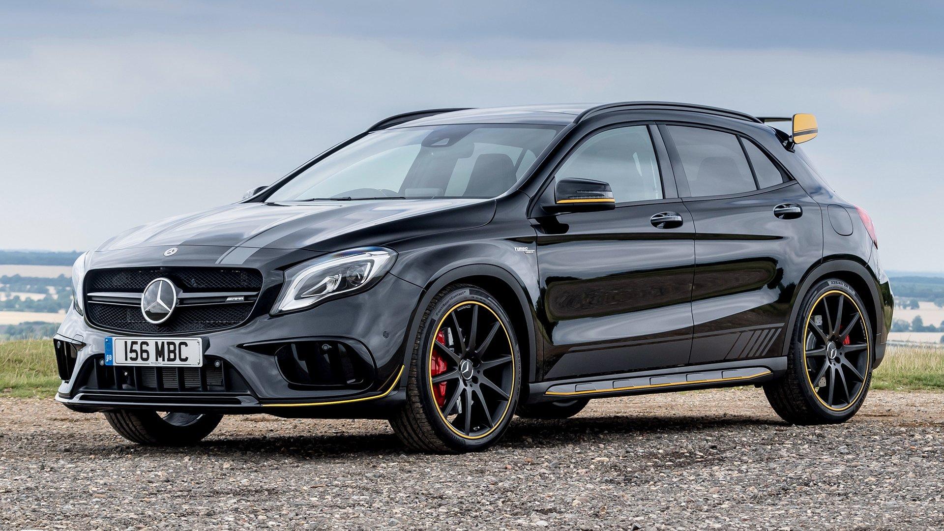 1920x1080 Mercedes AMG GLA 45 Yellow Night Edition HD Wallpaper