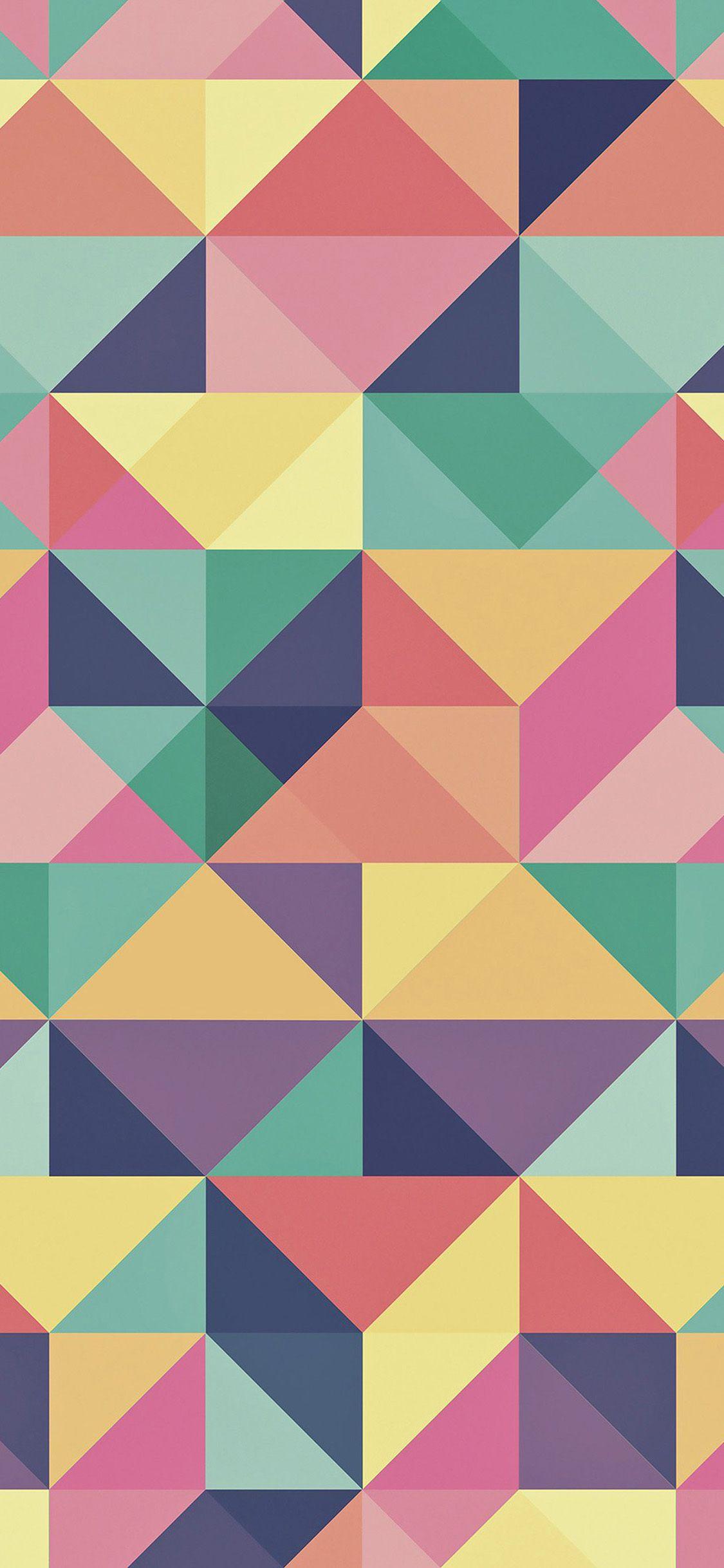 1125x2436 Abstract Polygon Art Pattern Rainbow IPhone XS XS Max XR Wallpaper