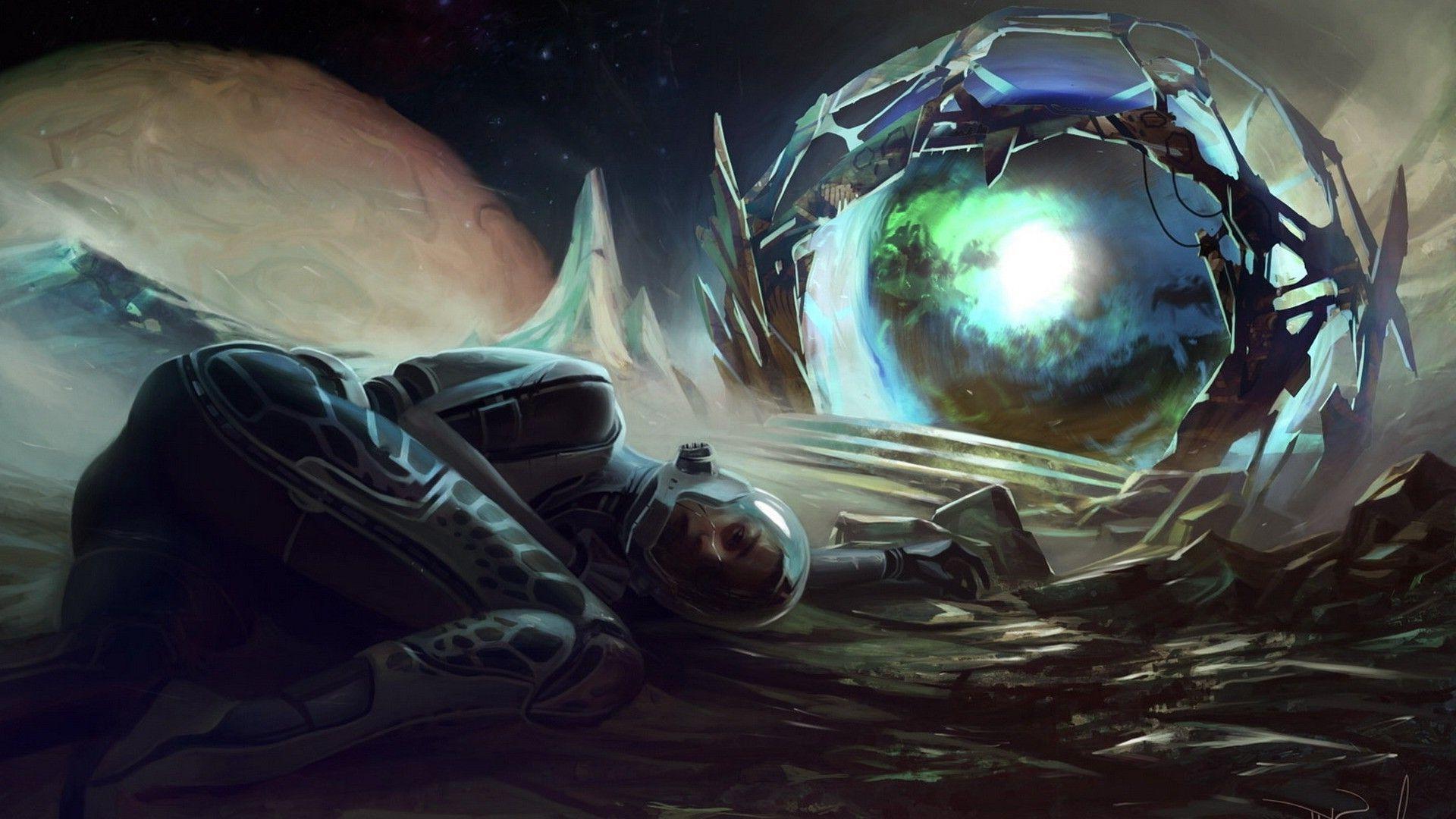 1920x1080 artwork, Space, Astronaut Wallpaper HD / Desktop and Mobile Background