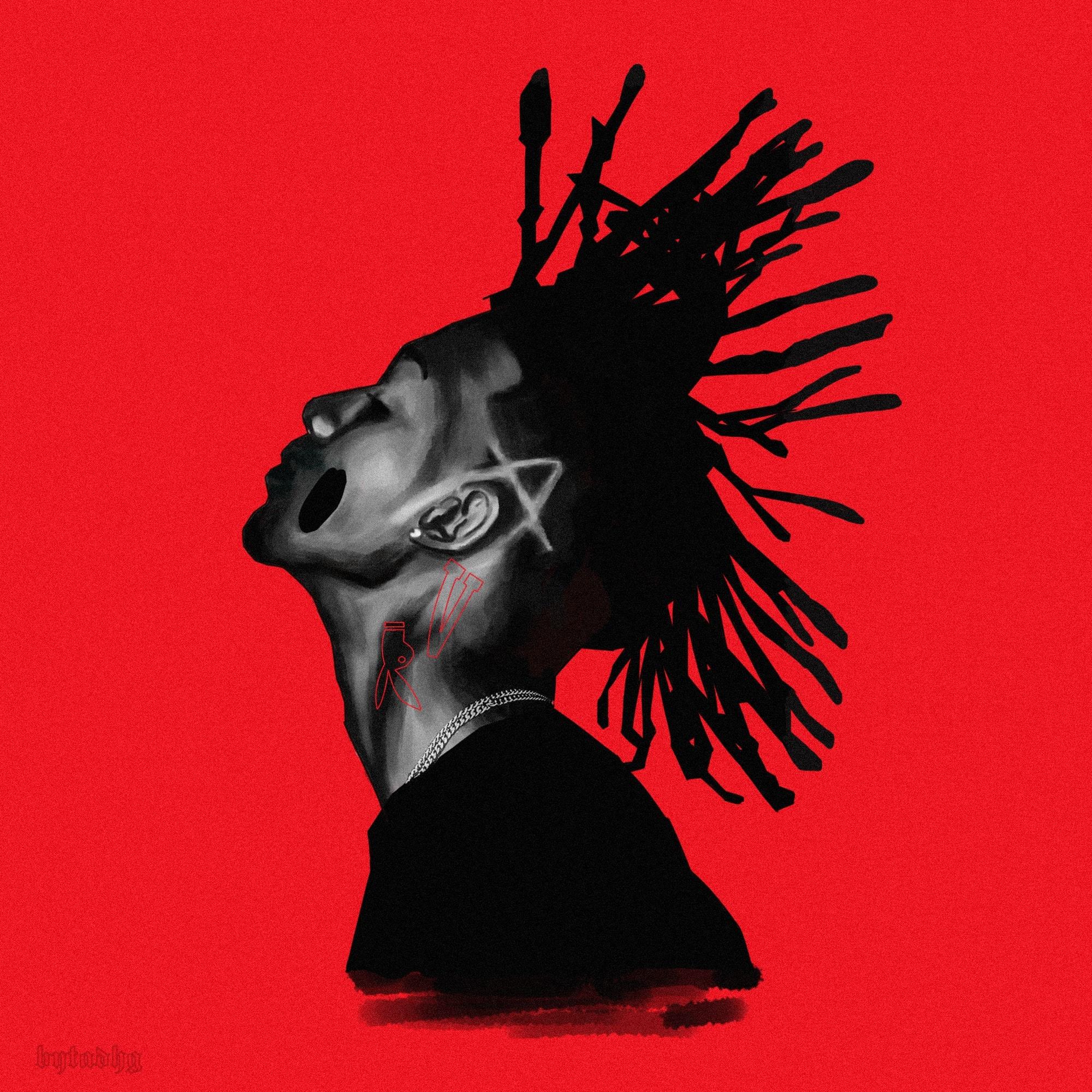 2000x2000 Playboi Carti Red Poster Free HD Wallpaper