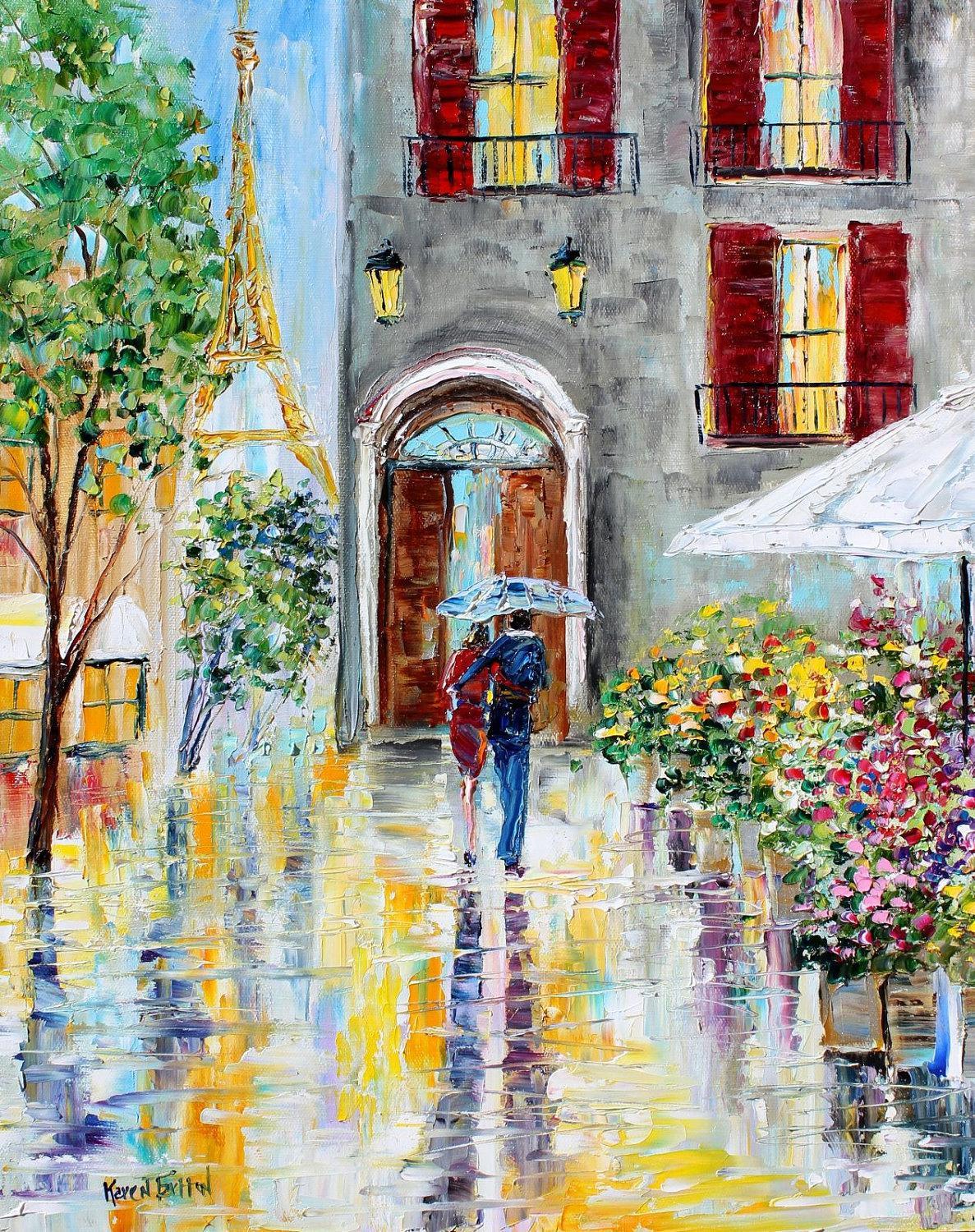 1187x1500 Watercolor Rain In Paris, On The Desktop Christian Ayers, SU 70